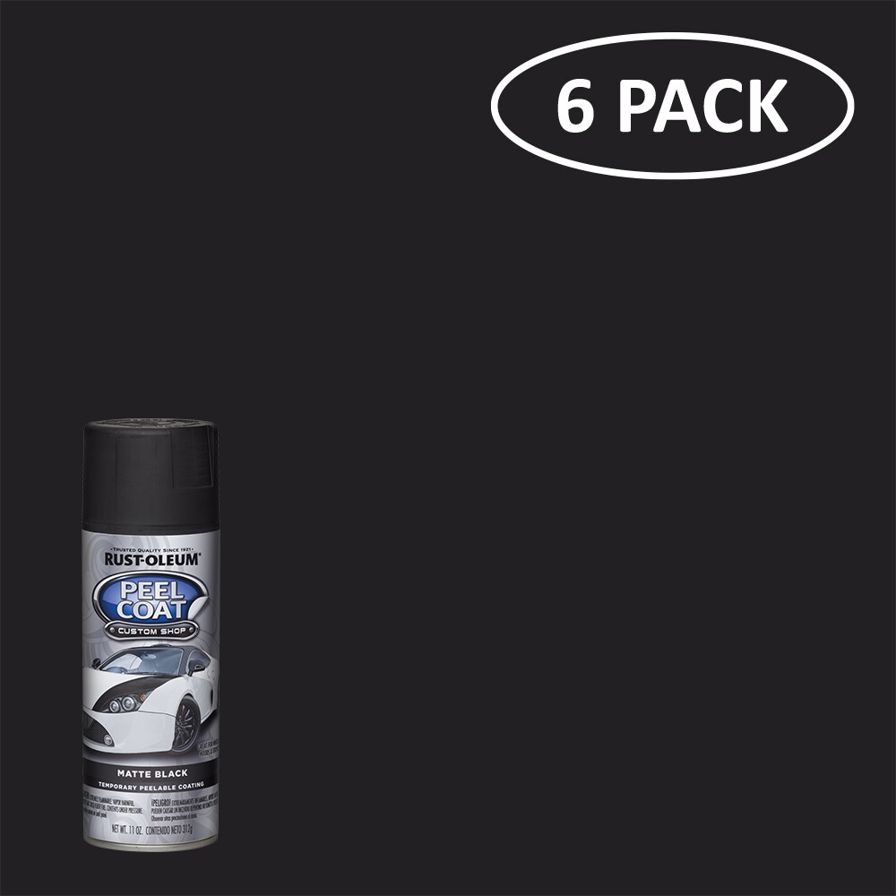 Rust-Oleum Automotive Peel Coat 6-Pack Matte Black Spray Paint