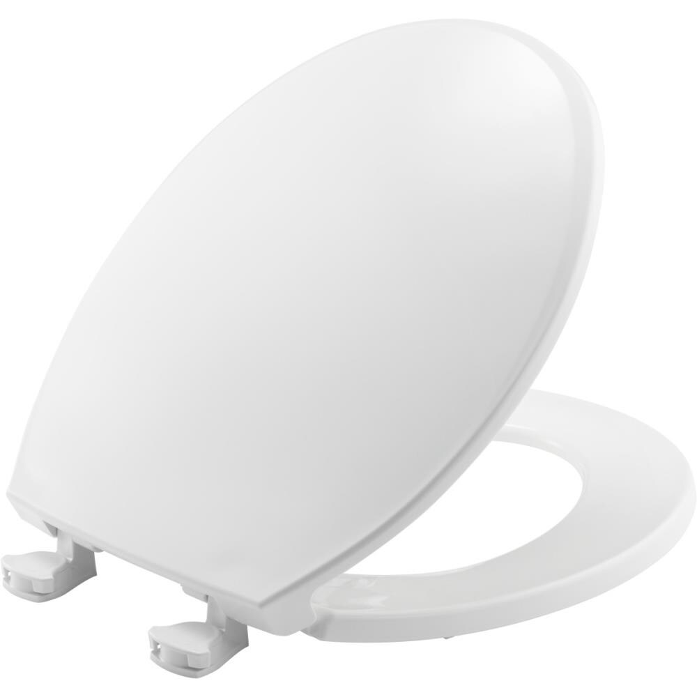Church 3EC 000 Lift-Off Plastic White Round Toilet Seat