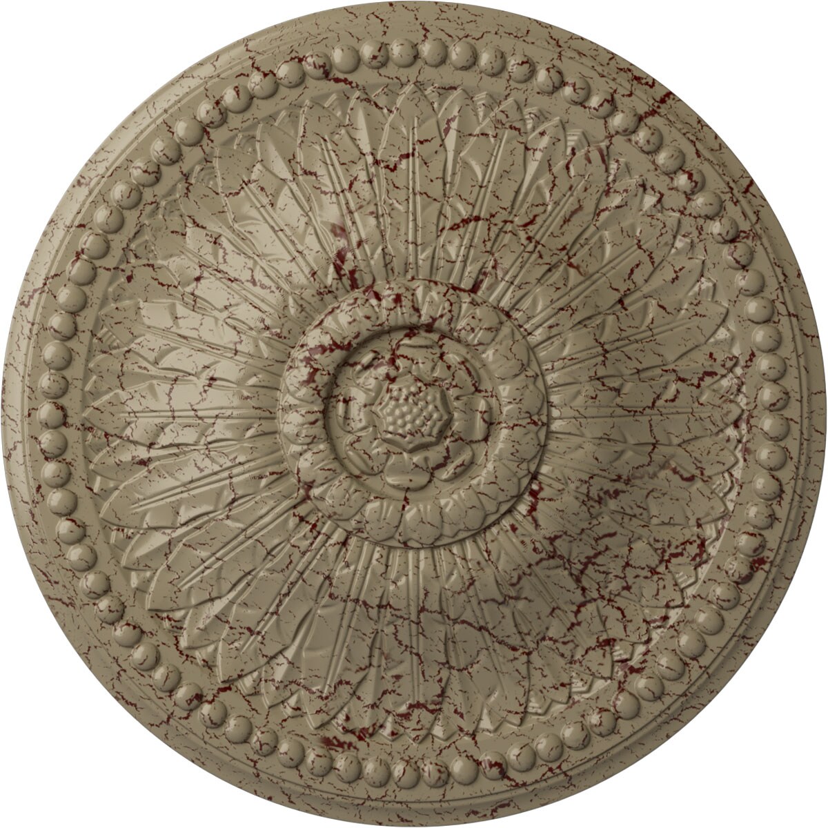 Ekena Millwork CM29SPGDC Springtime 29.375-in W x 29.375-in L Gobi Desert Crackle Polyurethane Ceiling Medallion