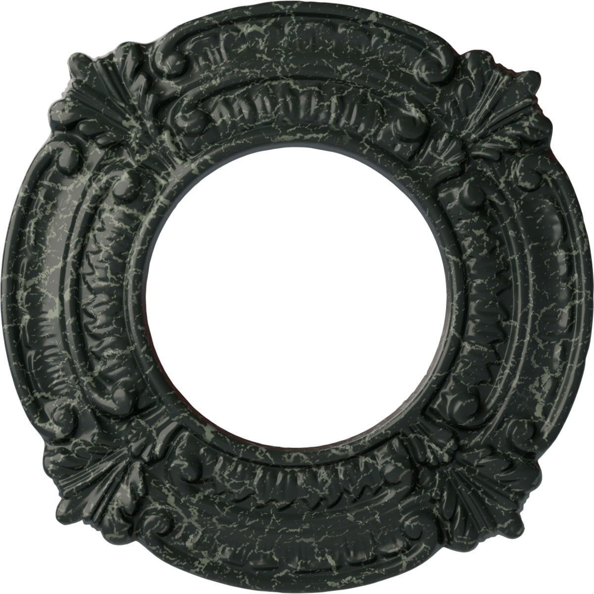 Ekena Millwork CM09BNPTC Benson 9-in W x 9-in L Painted Turtle Crackle Polyurethane Whole Ceiling Medallion