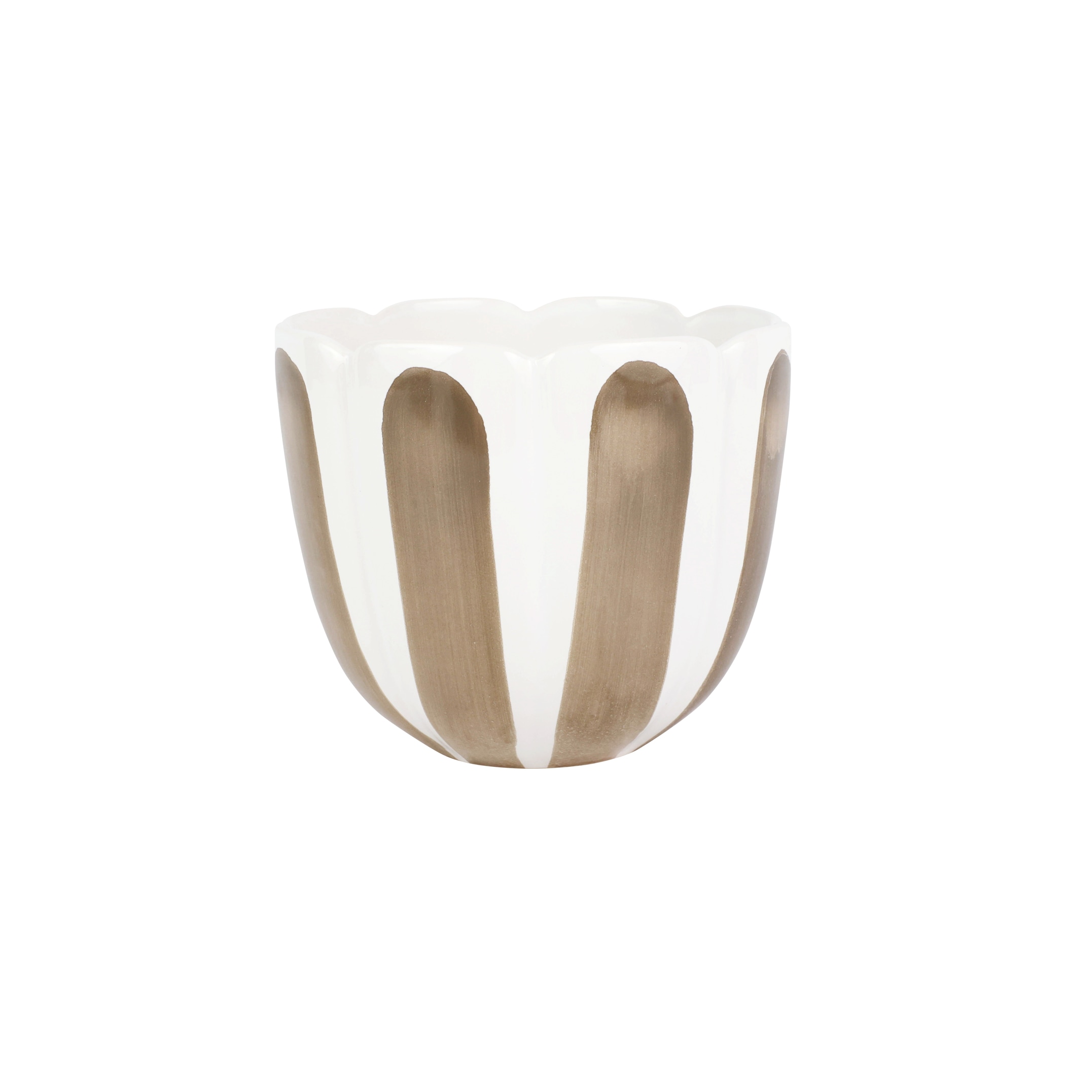 VIETRI VGRD-001075T Viva Garden Tan Tulip Large Cachepot