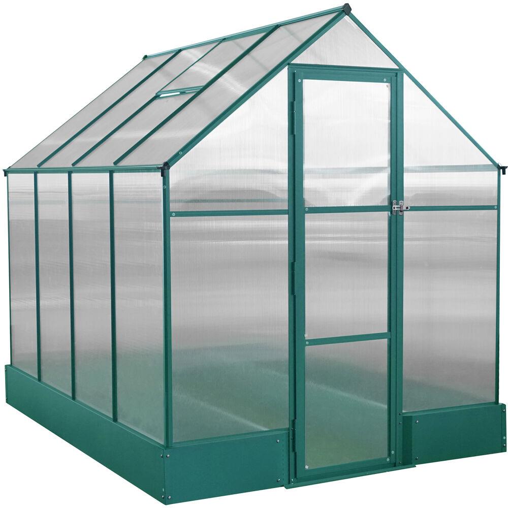 Hanover Hanover 8-Ft. x 6-Ft. Polycarbonate Walk-In Greenhouse with ...