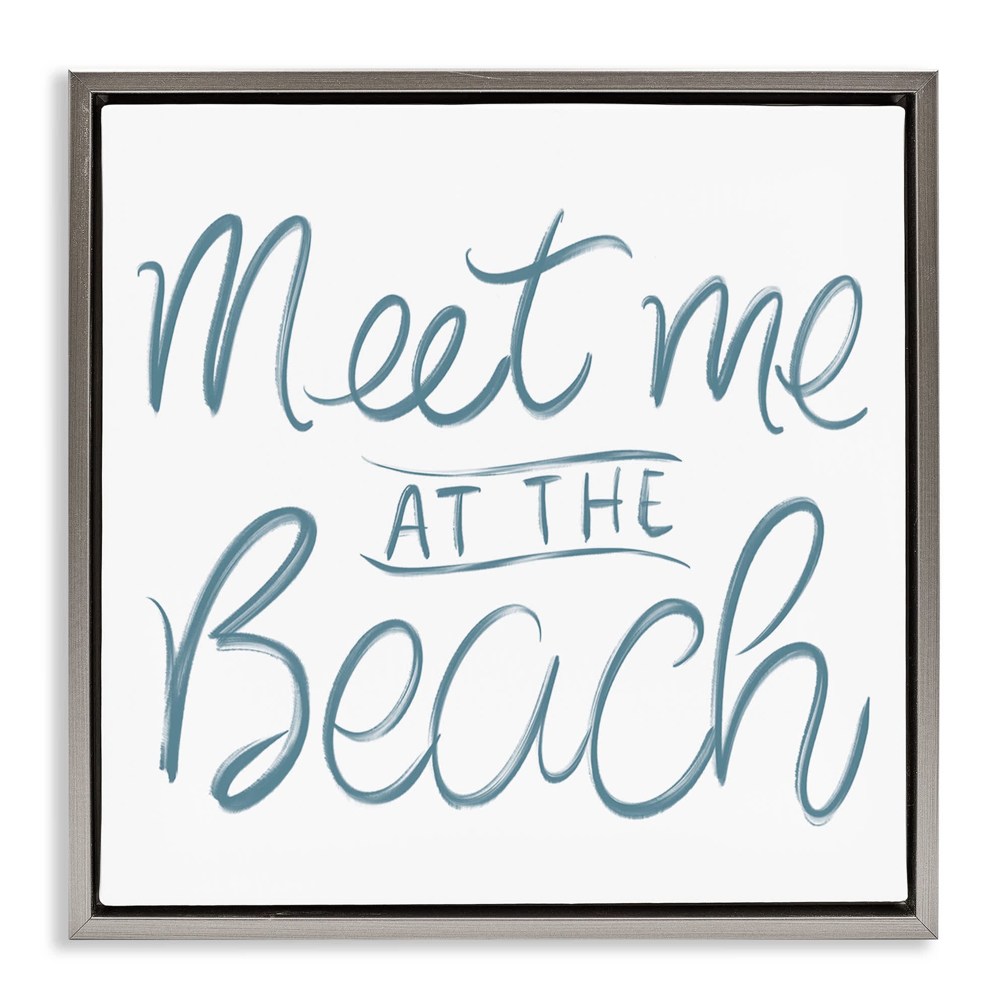 Stupell Industries BS-835-FFL-17X17 Minimal Meet At Beach Floating Frame design by SunDance Group