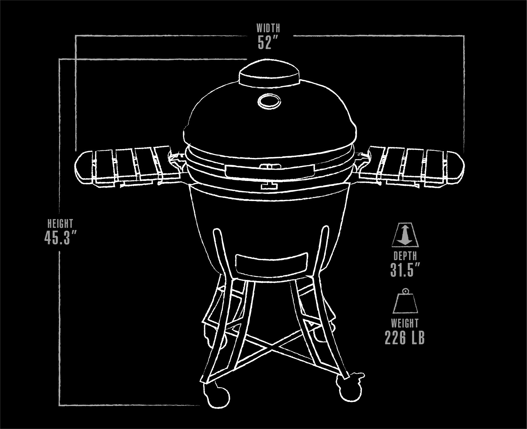 Kamado - 14 inch Mini Me - Kamado Parts - Kamado King Inc.