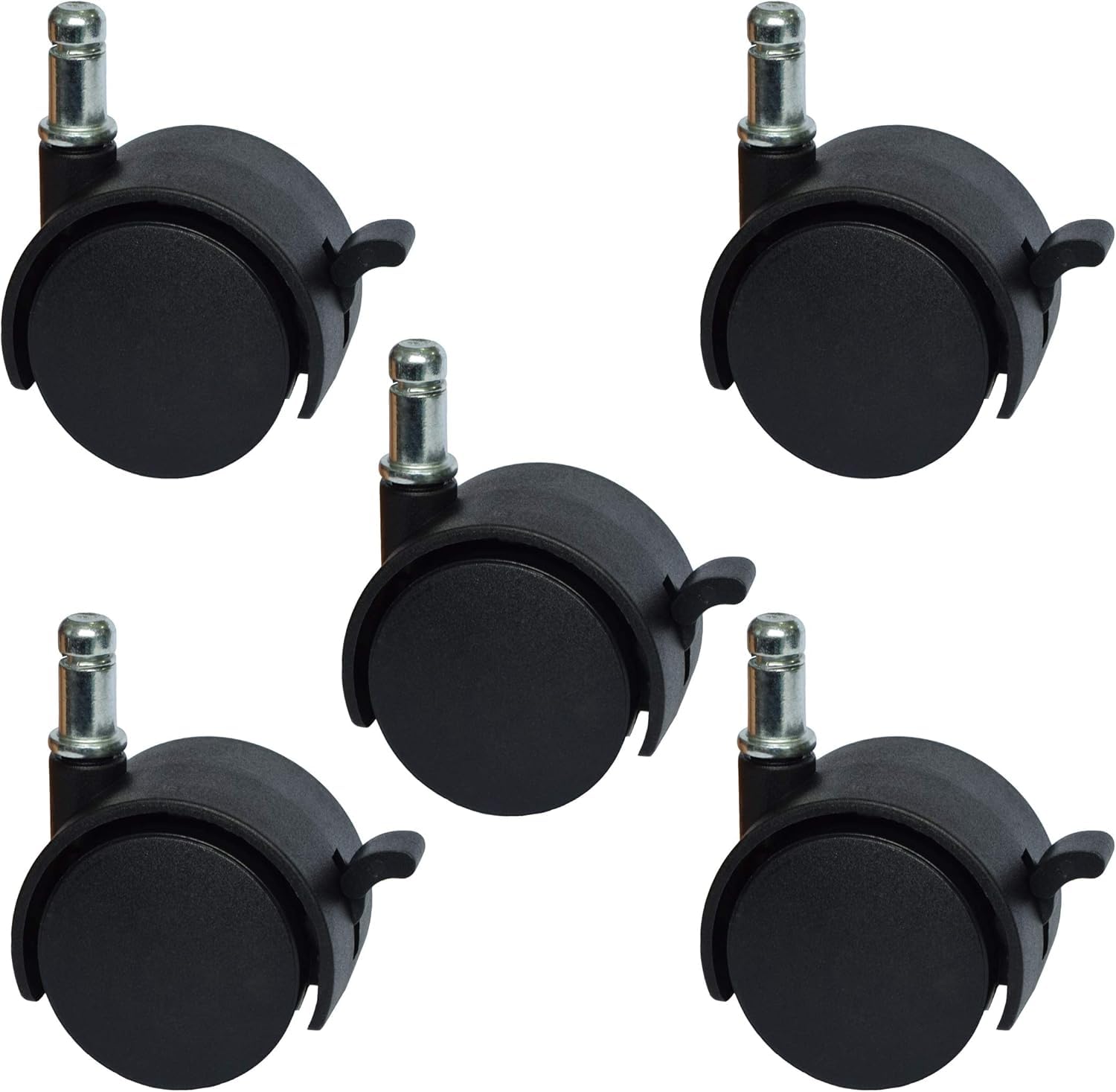 Aoibox  2 in Replacement Office Chair Caster Wheels with Double Locking Brake for Chairs Stools Mounting Hardware