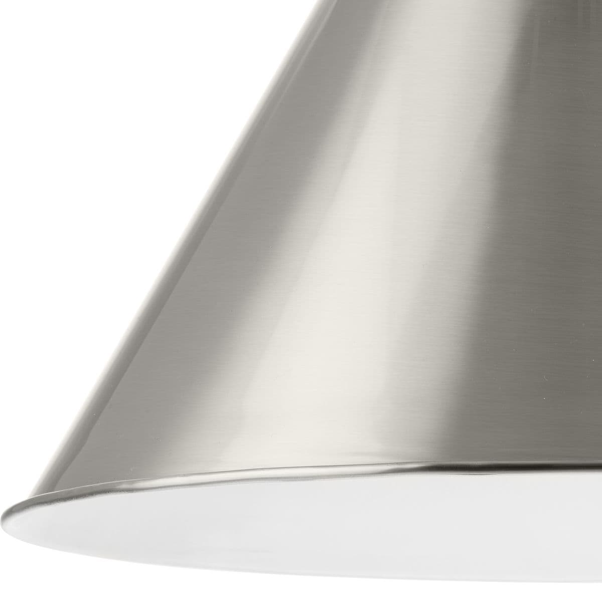 Hinton Brushed Nickel 1-Light Semi-Flush Mount Ceiling Light