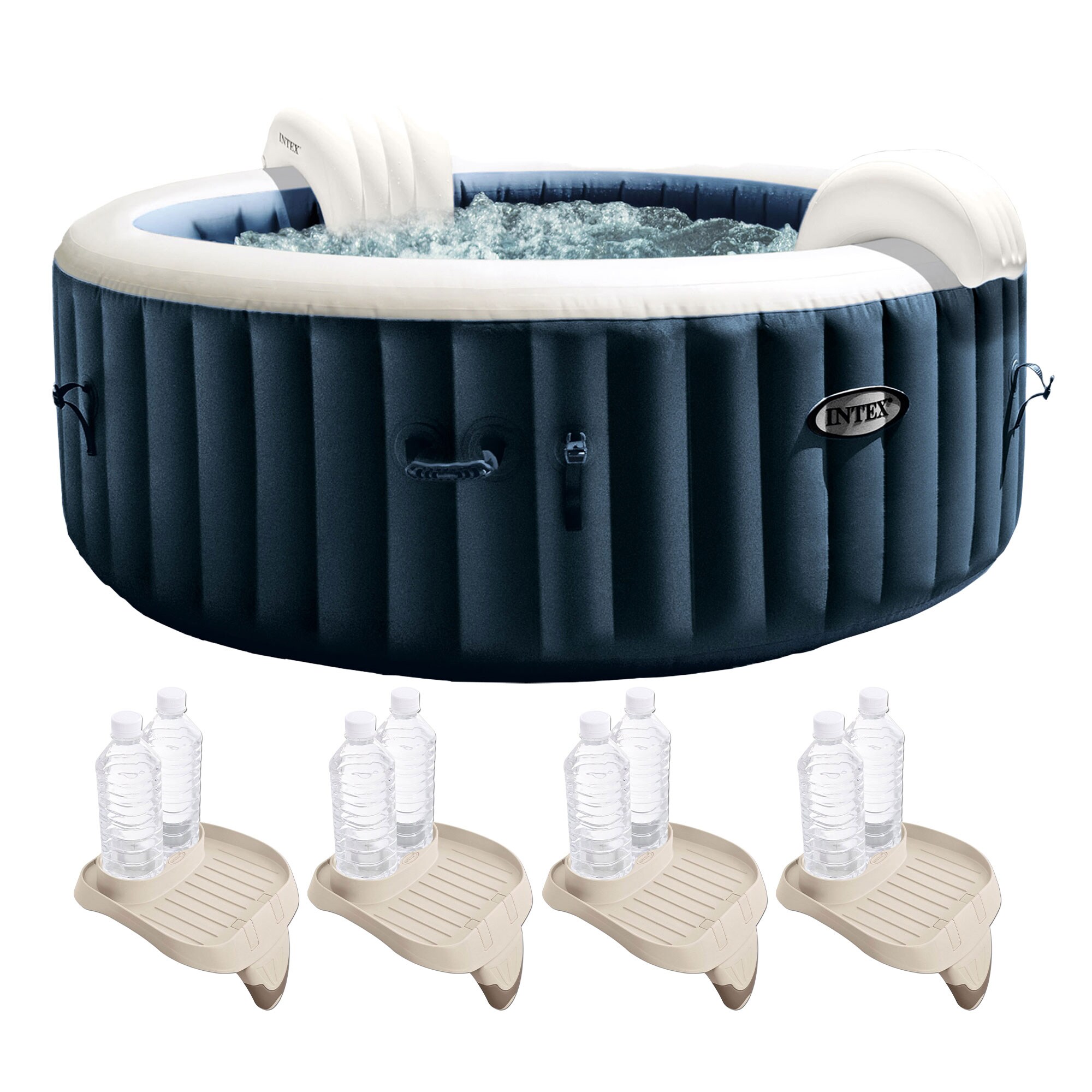 Intex 305617 PureSpa 140 Jet 4 -Person Inflatable Round Hot Tub (Cover Included)