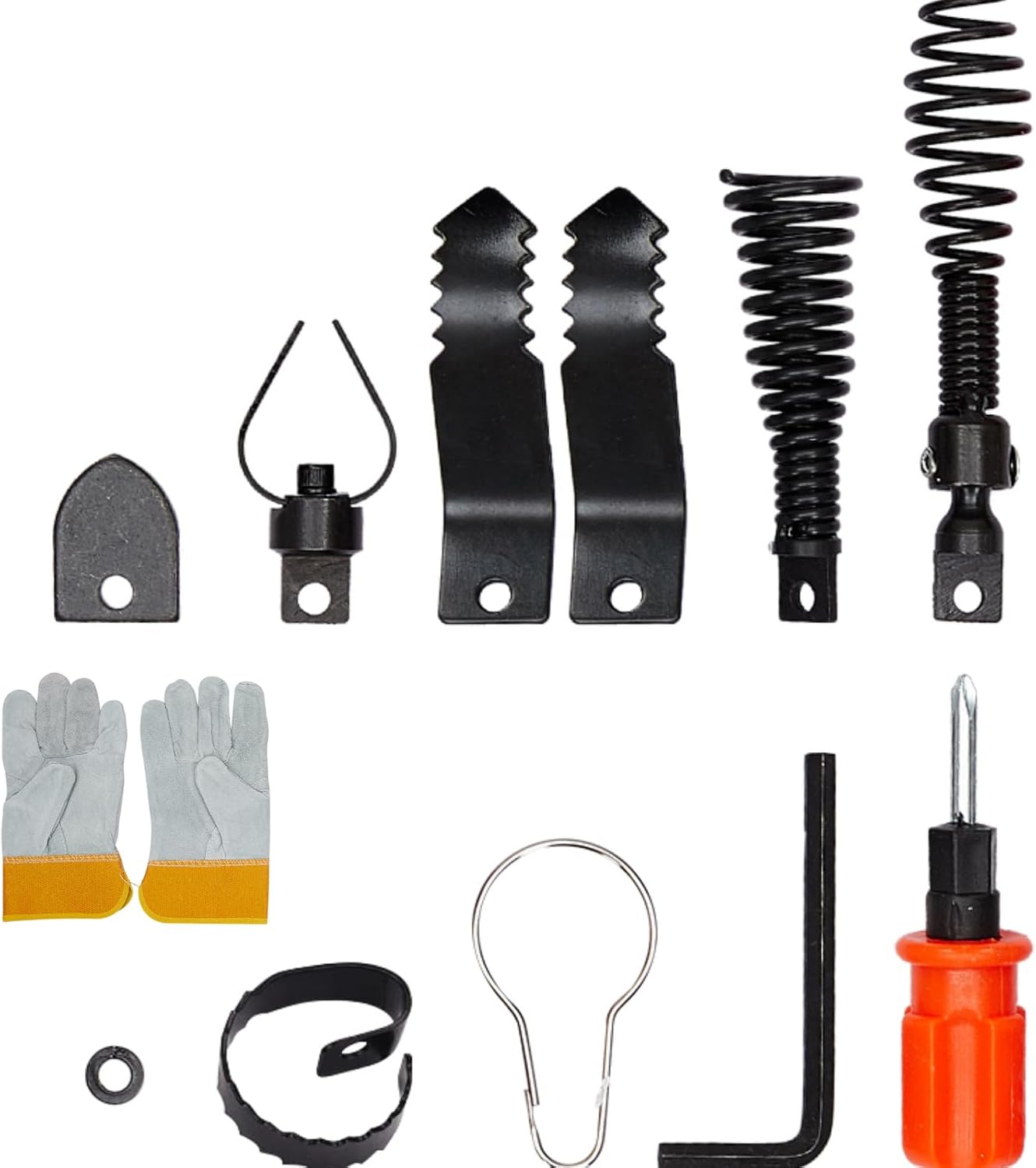 6PCS Drain Cleaner Combination Cutter Head Set Drain Dredging Cutter Head Accessories for Drain Cleaning Machines
