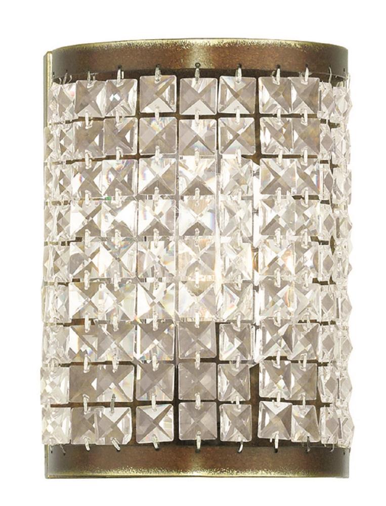 Livex Lighting 50571-64 Grammercy 6-in W 1-Light Hand Applied Palacial Bronze Transitional Wall Sconce