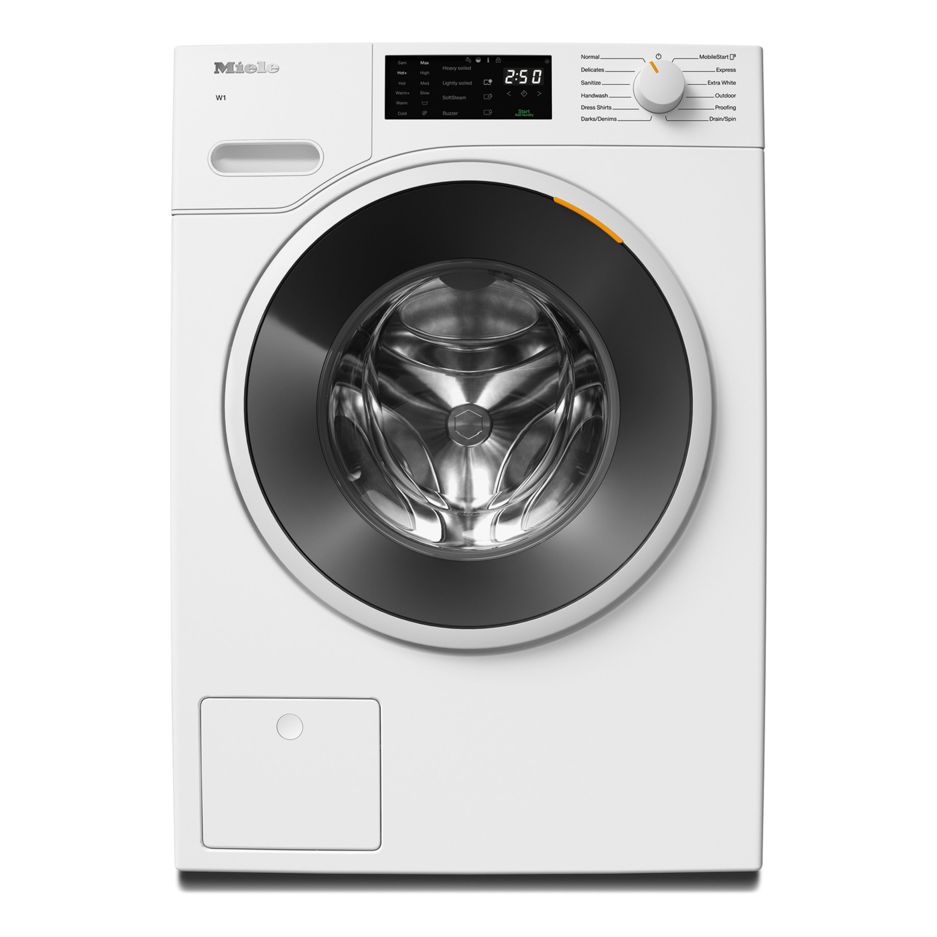 Miele W1 Series 2.26-cu ft High Efficiency Stackable Steam Cycle Smart Front -Load Washer (Lotus White) ENERGY STAR in the Front-Load Washers department  at