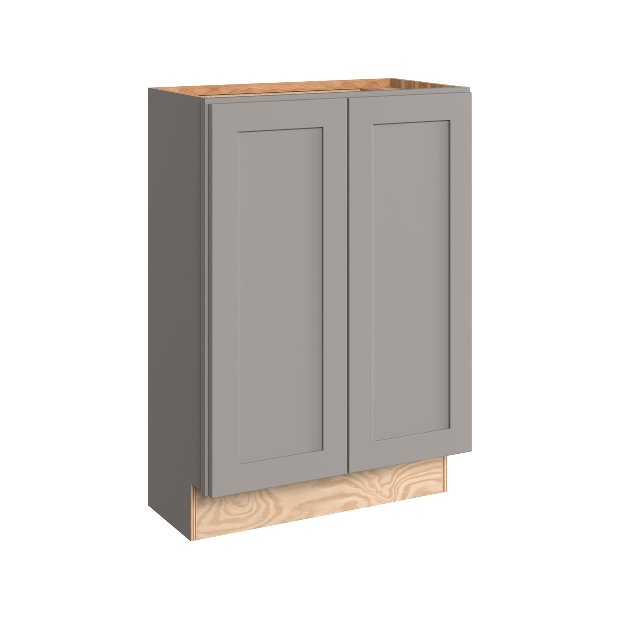KraftMaid Momentum B2412.FHG81 Deveron 24-in W x 34.5-in H x 12-in D Pebble Grey Base Fully assembled Plywood Cabinet (Recessed Panel Shaker)