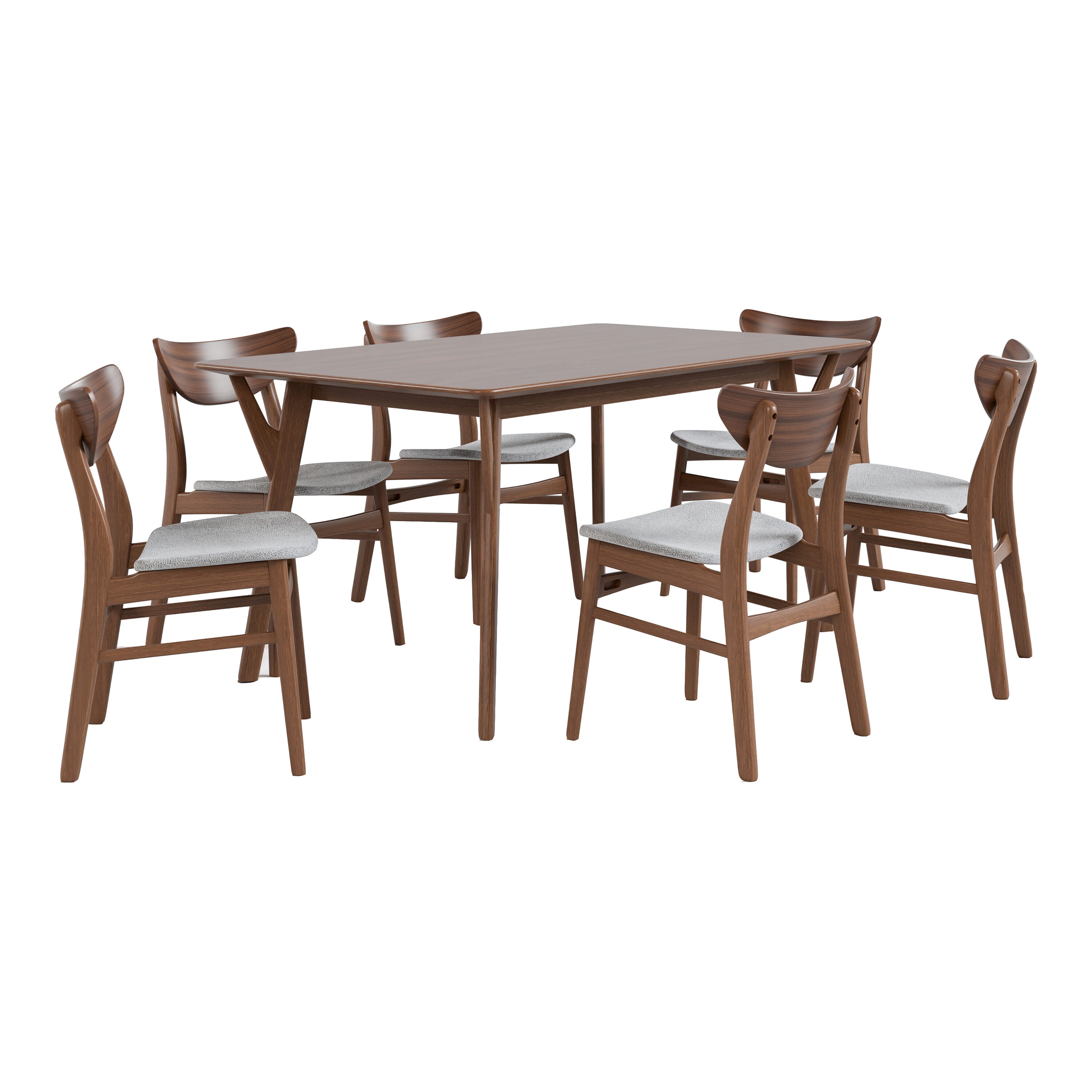 Furniture of America IDF3210WN-T-7PC Dining-Sets - View #2