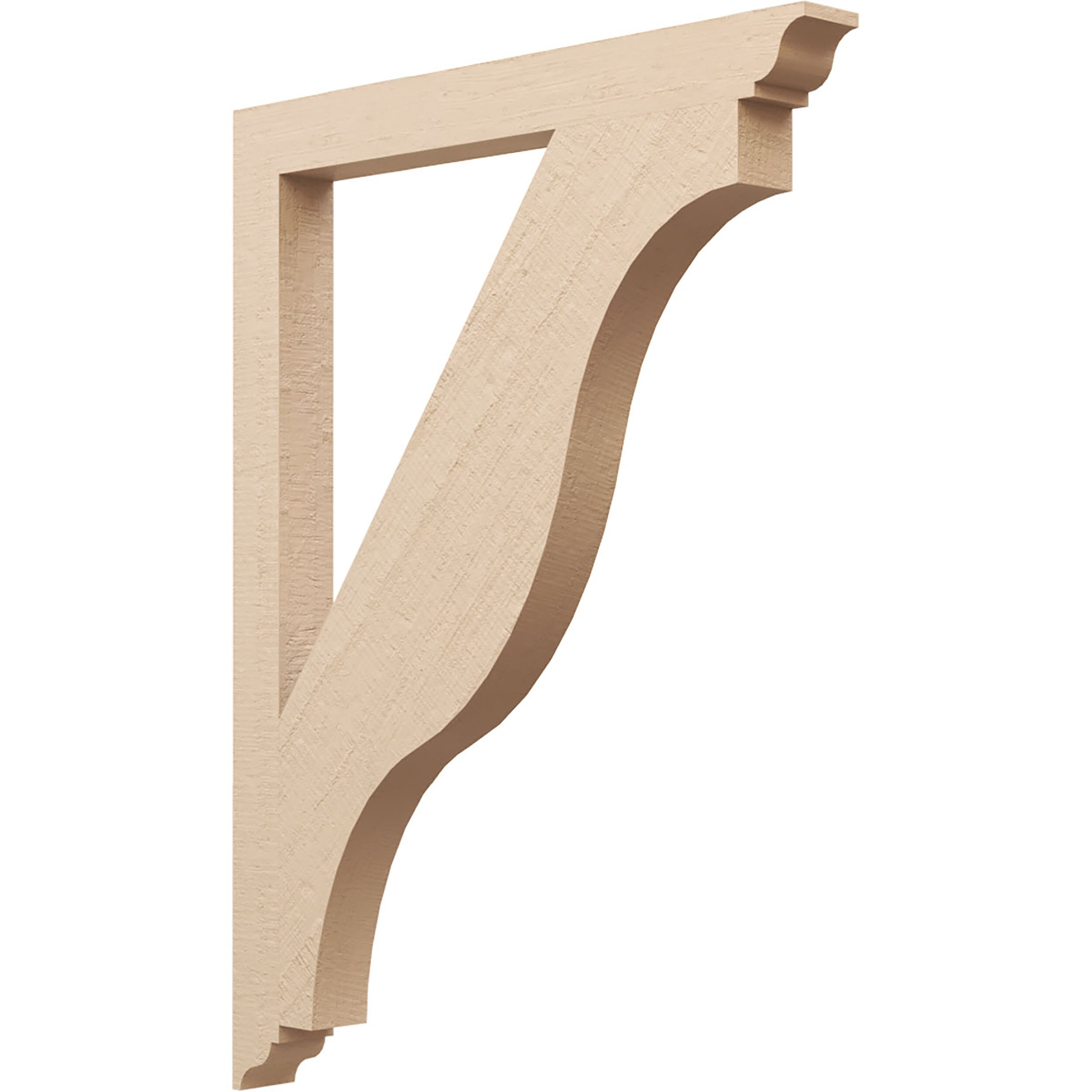 Ekena Millwork 2116820 Funston Rough Cedar Woodgrain TimberThane 3-1/2-in x 48-in x 36-in Brown Urethane Standard bracket