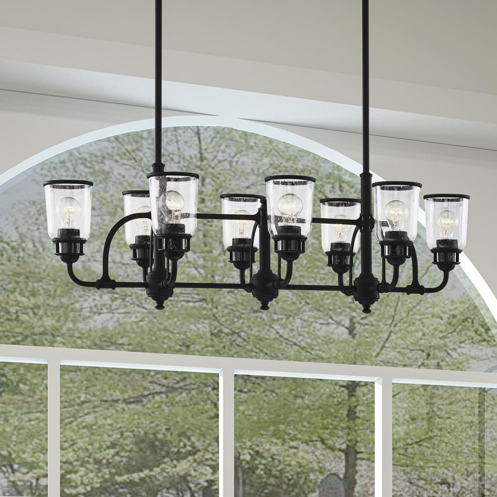 Lawrenceville 8-Light Black Industrial Chandelier