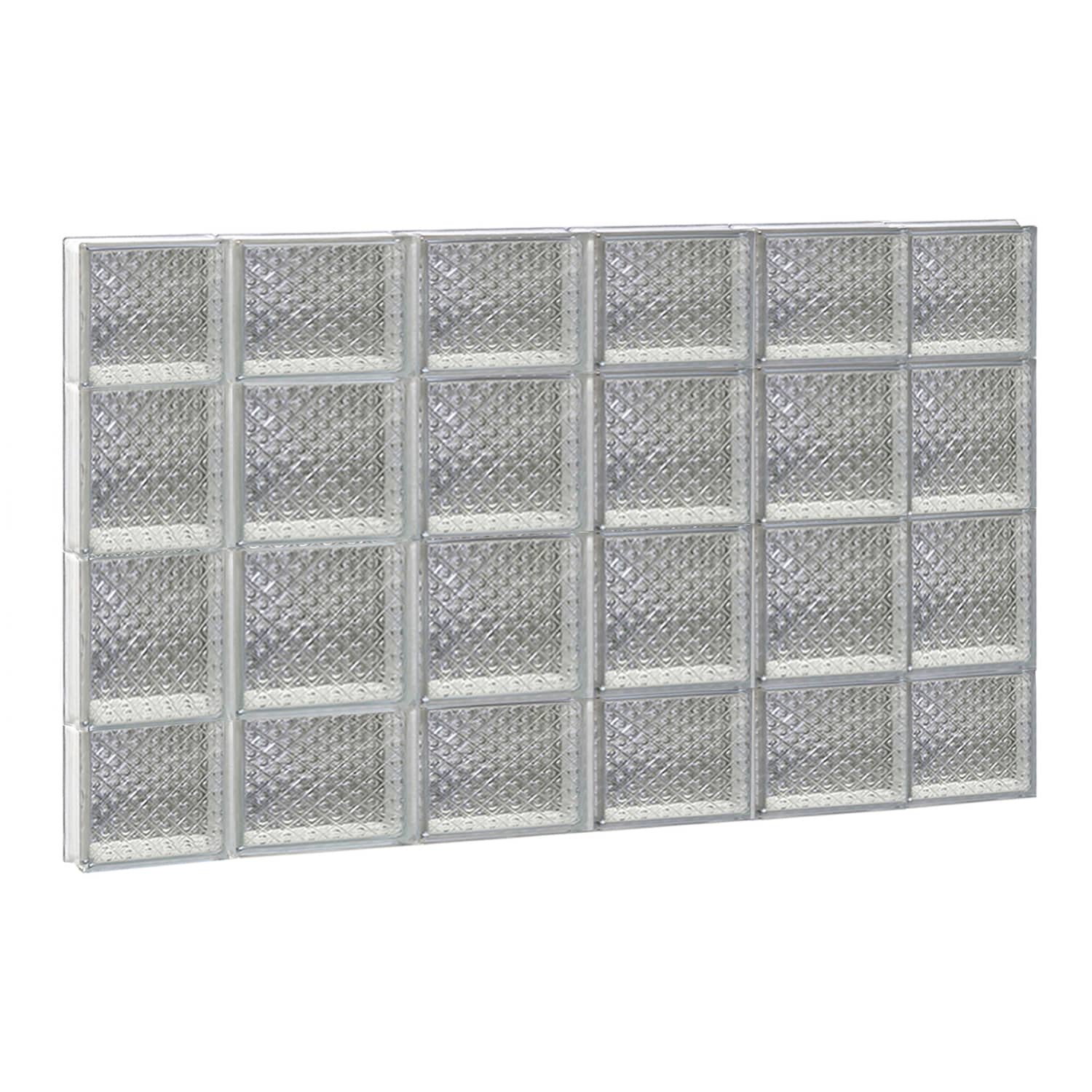 REDI2SET S4428DP Diamond Glass 42-1/2-in x 27-in Frameless Replacement Glass Block Window