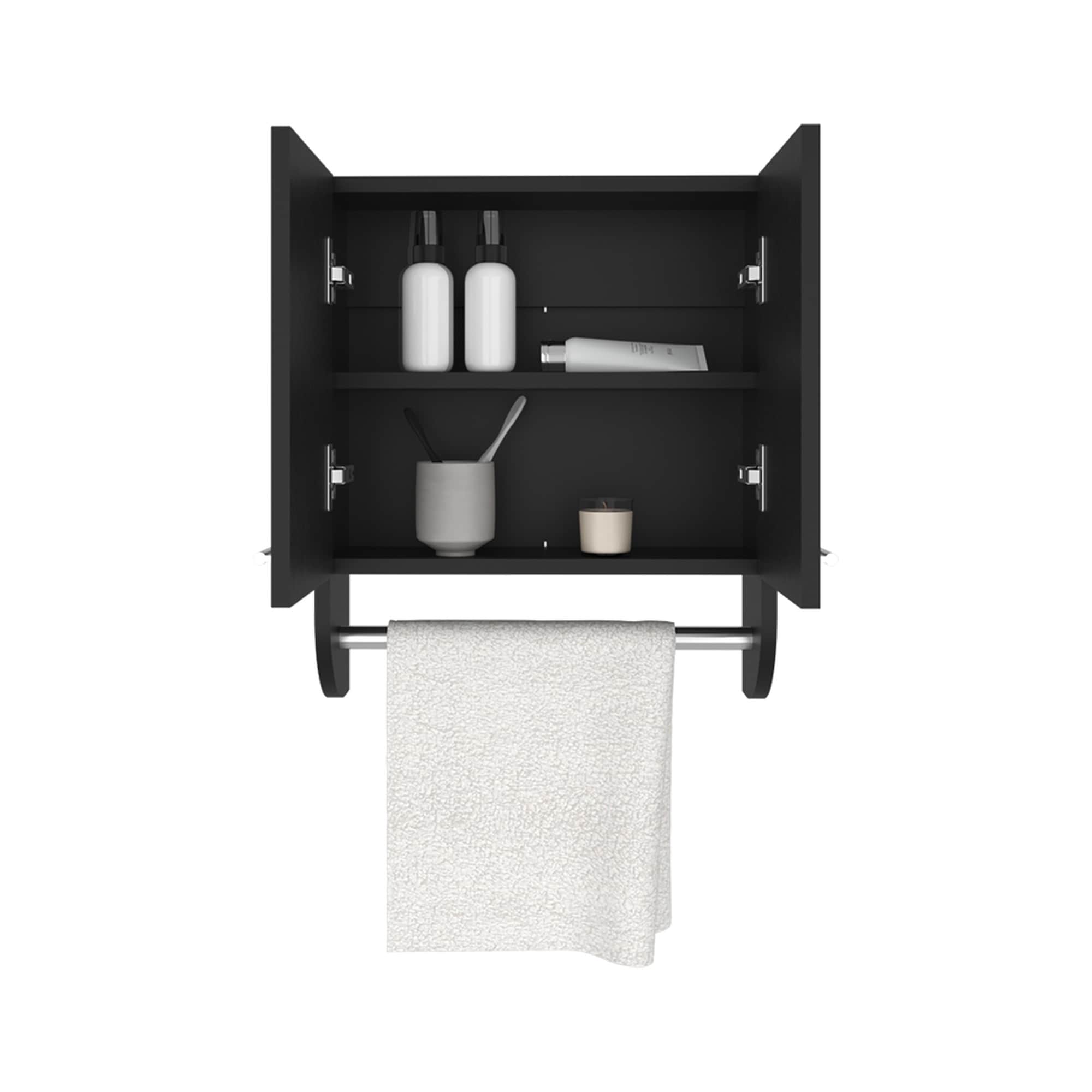 Dovelina Medicine Cabinet Riley Bathroom Black 17.4 x 5.1 x 20.3 Inches ...