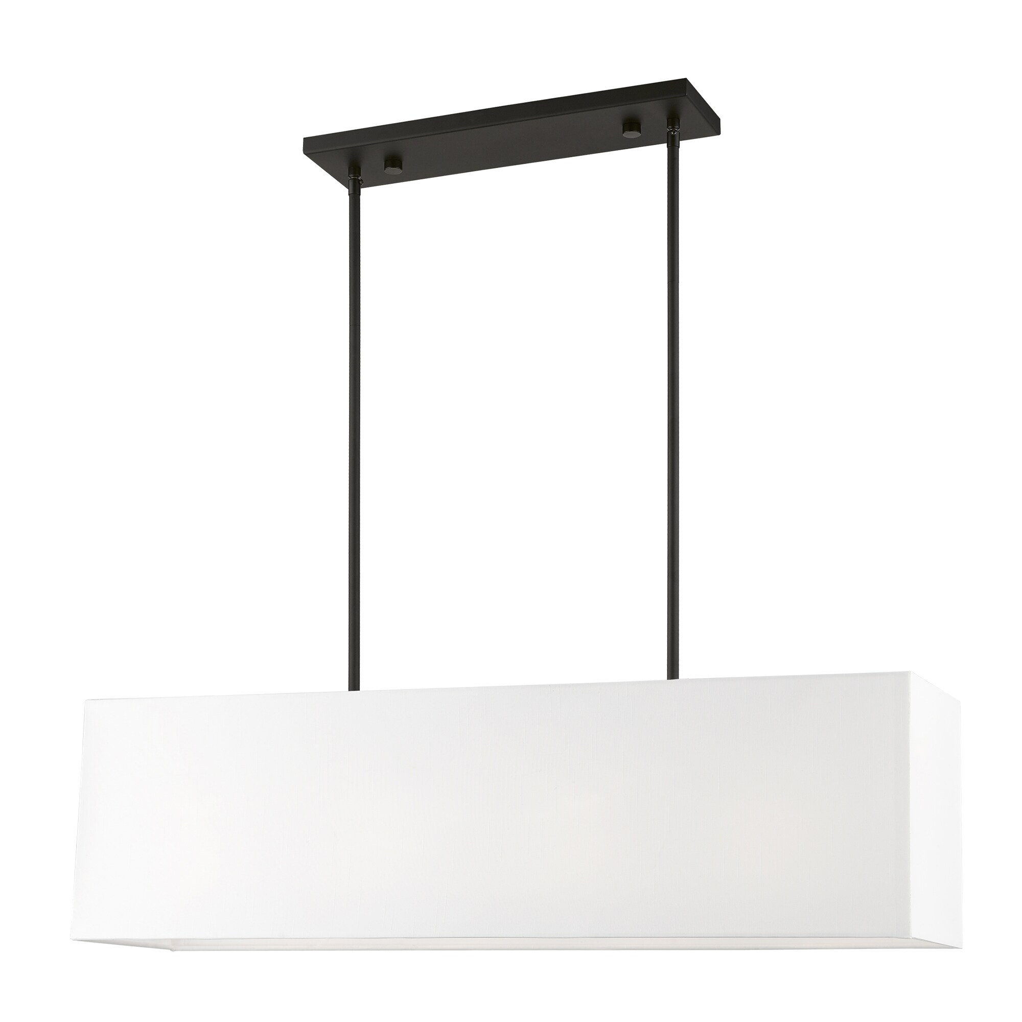 Livex Lighting 41155-04 Summit 4-Light Black Transitional Damp Rated Chandelier