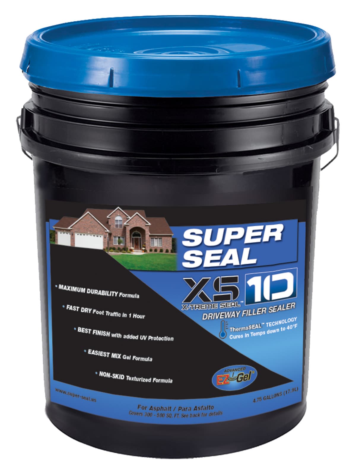 X-TREME SEAL 10 4.75-Gallon Asphalt Sealer in Black | - Super Seal 52100
