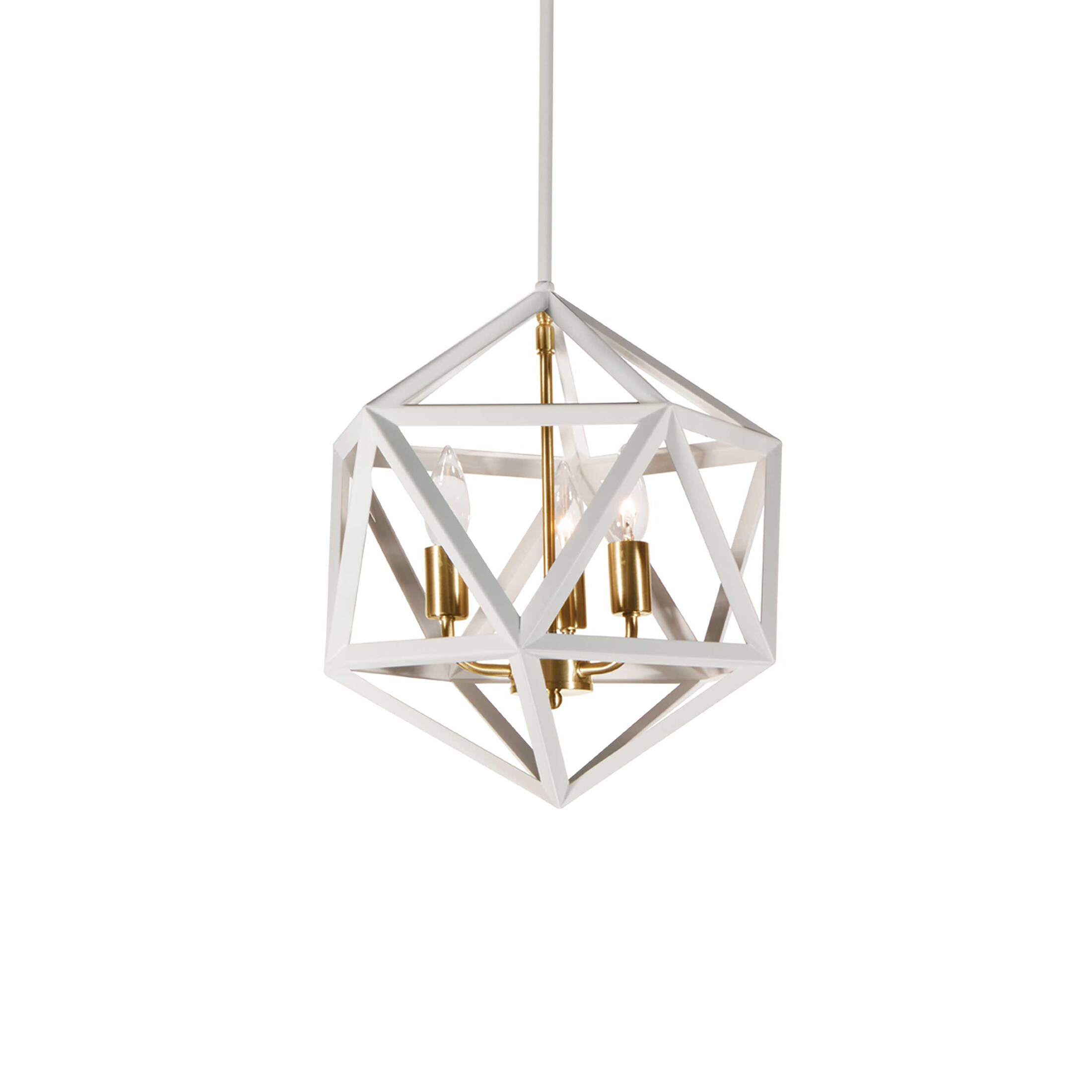 Dainolite ARC-143C-WH-VB Allegro 3-Light Matte Chrome Modern/ContemporaryChandelier