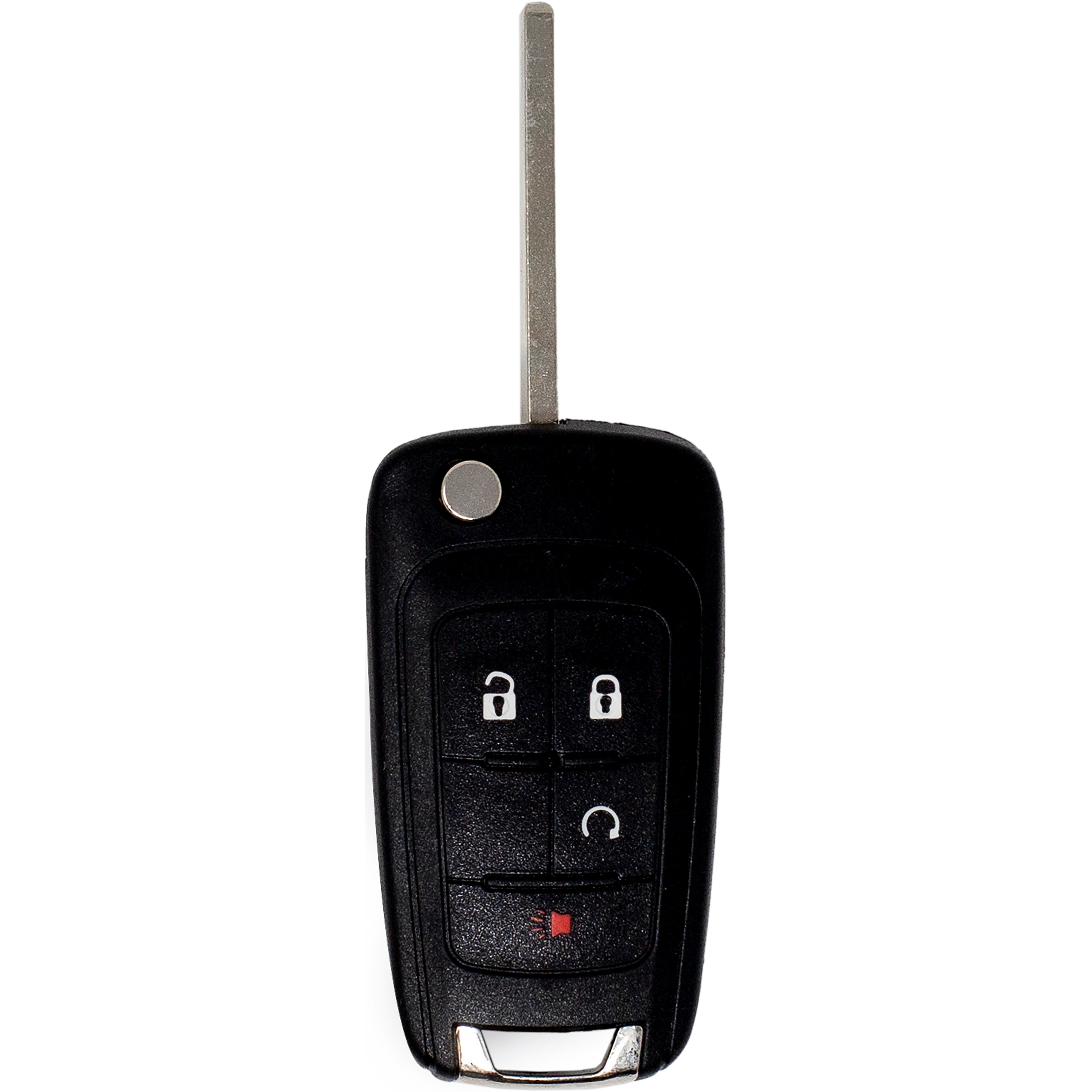 Car Keys Express GMFK4RSSK-PK Black Flip Key Brass Automotive Key Blank