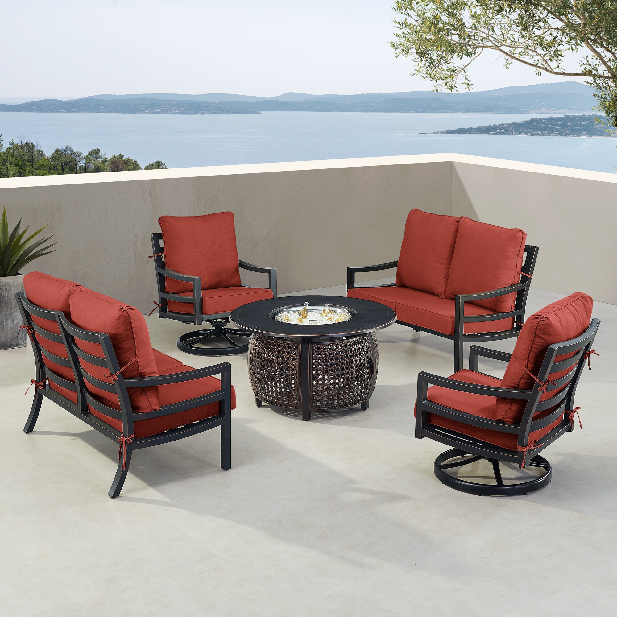 Oakland Living HUDSON2LS2CHCLIFFRDC Patio-Conversation-Sets - View #3