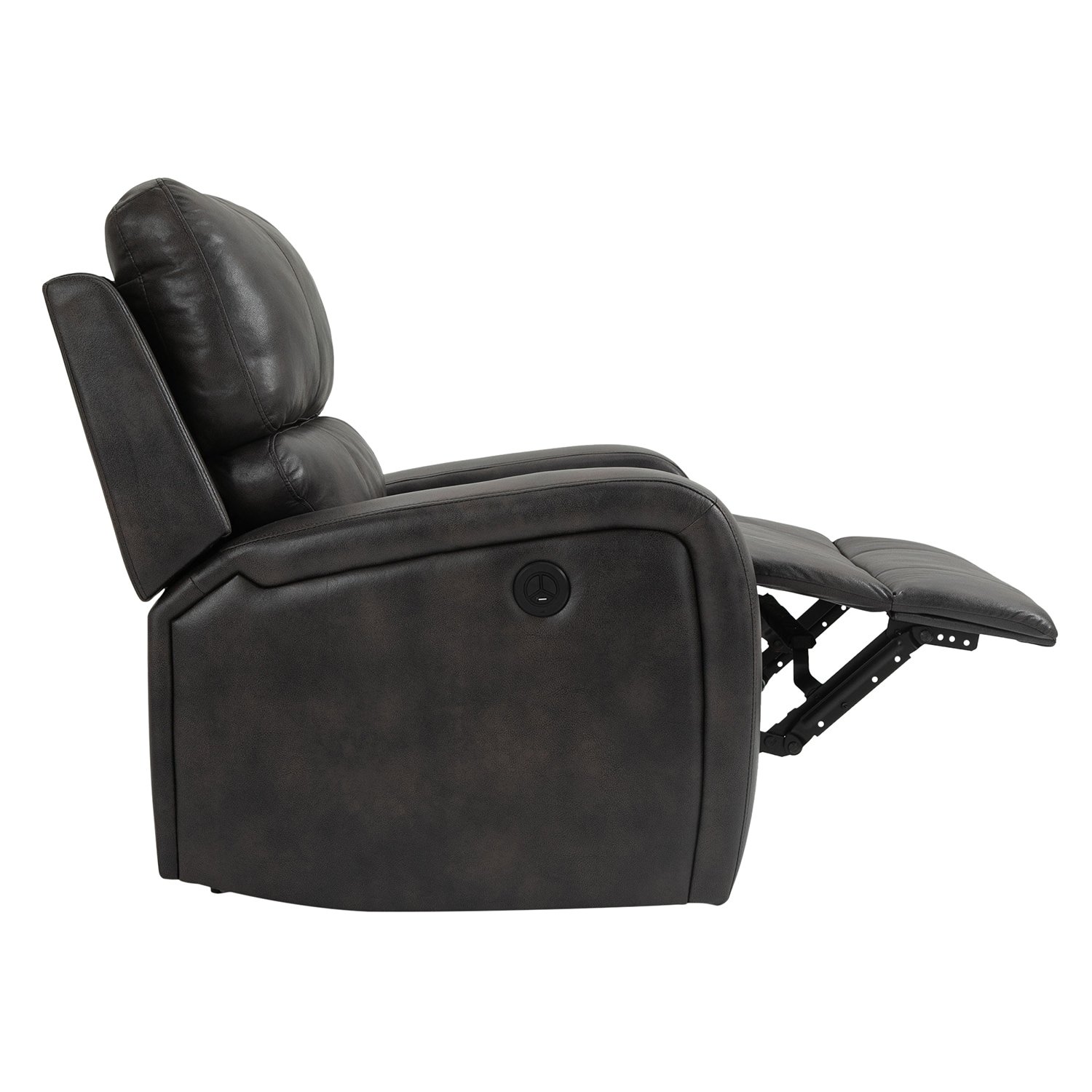 Clihome Black Microfiber Powered Reclining Recliner in the Recliners ...