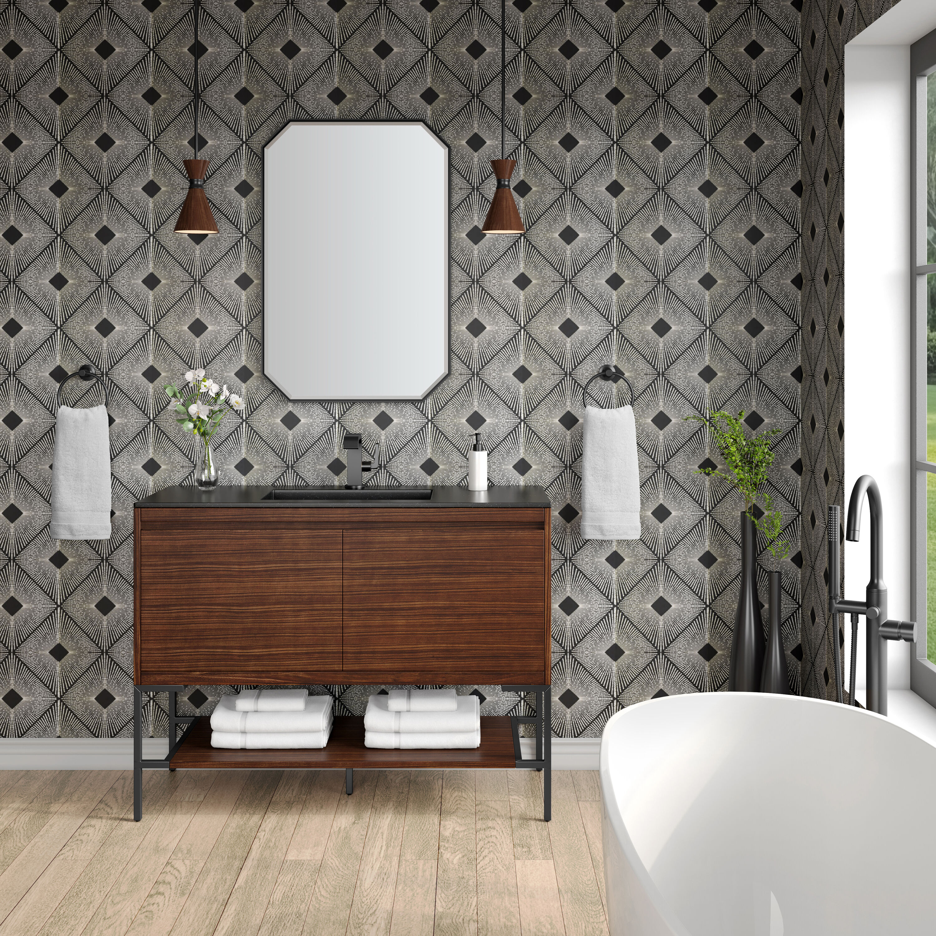 James Martin Vanities 805-V47.3-W-MB-CH Bath-Vanity-Combo - View #3