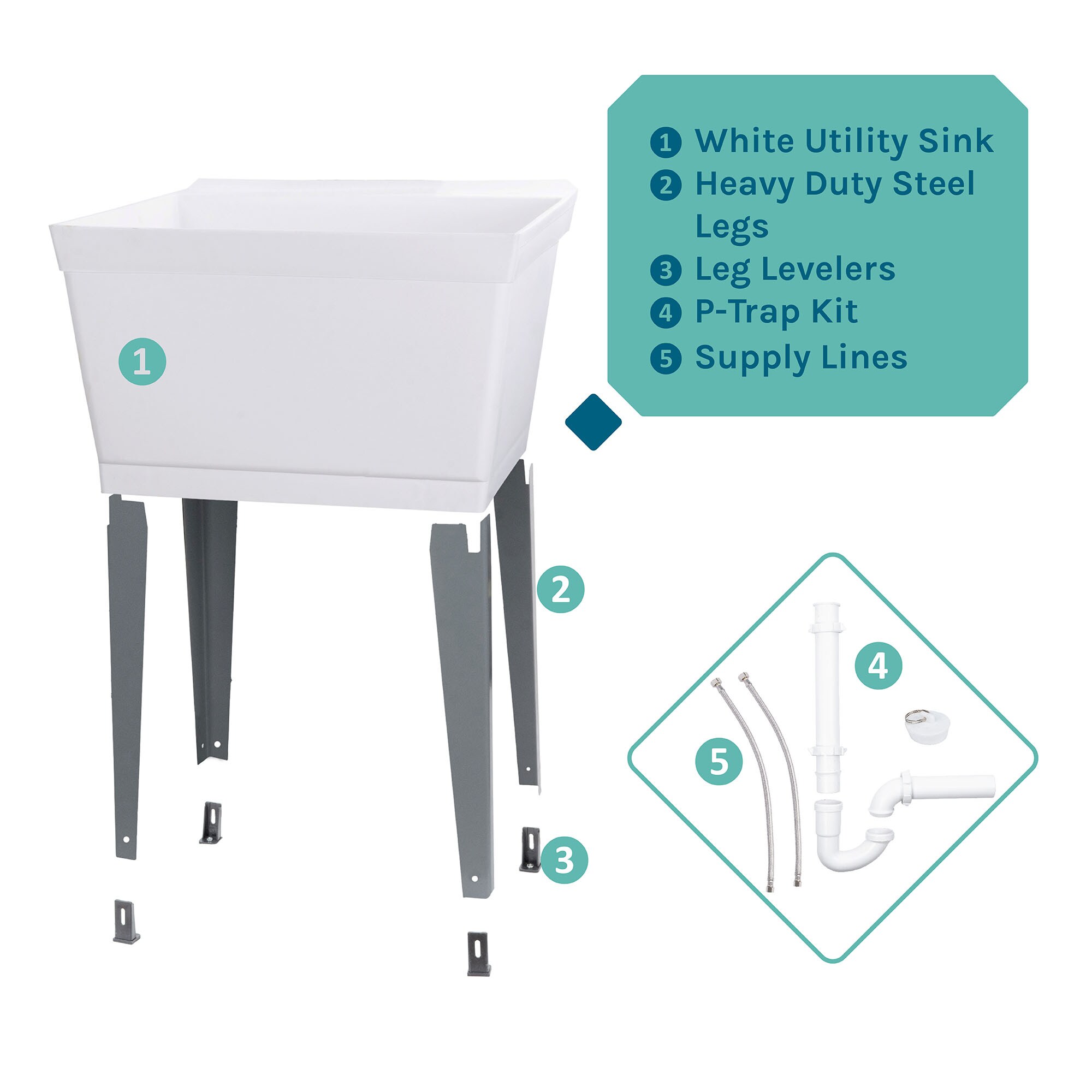 Cambridge Resources 040 US6502 Laundry-Tubs-Utility-Sinks - View #2