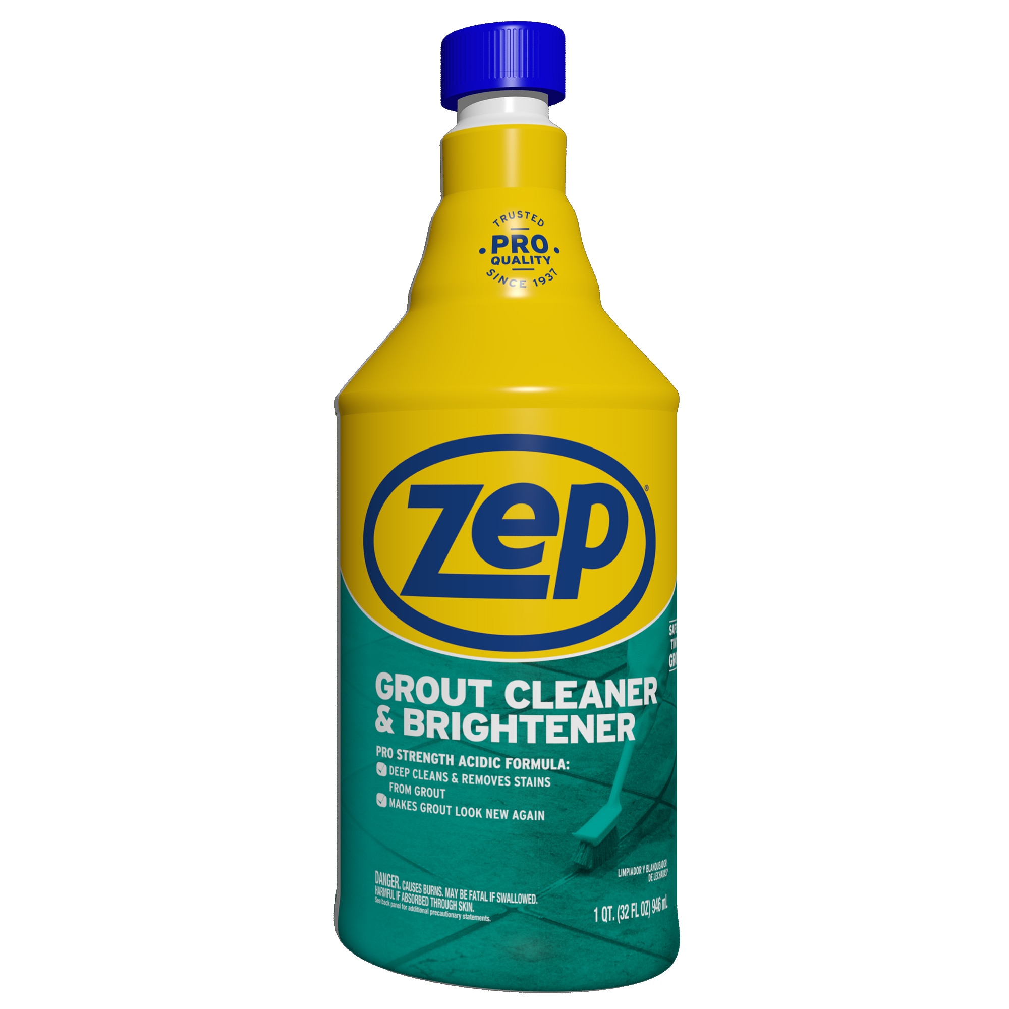 ZEP Heavy Duty Tile and Grout Cleaner: Bottle, 1 qt Container Size, Ready  to Use, Liquid, 12 PK