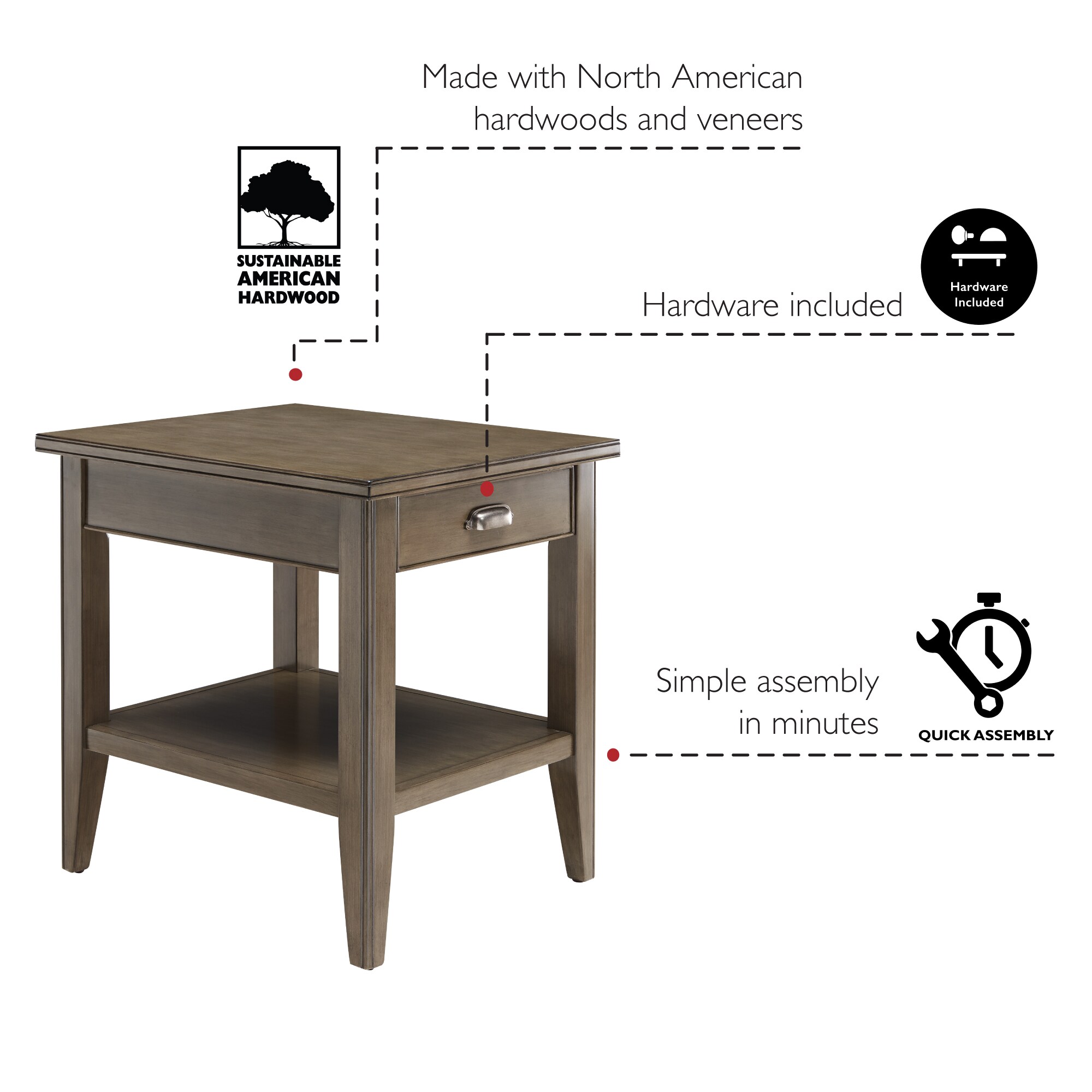 Leick Home 10507-GR End-Tables - View #12