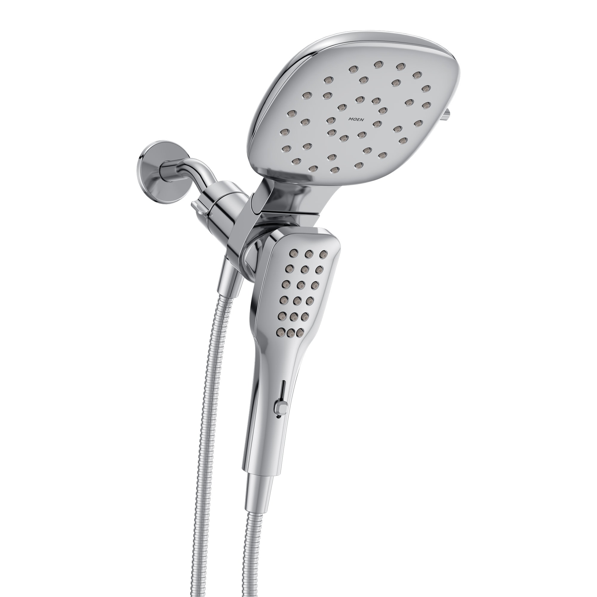 Moen 220C4EP Verso 8.0 -Spray Chrome 6.63-in Square Dual/Combo Rain Shower Head 1.75 GPM