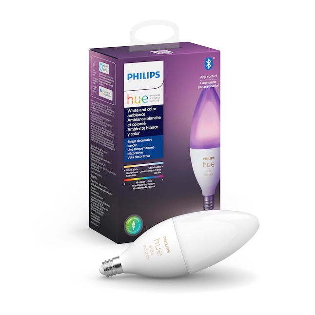 legation Accountant Foreigner Philips Hue 40-Watt EQ B12 Full Color Dimmable Smart LED Light Bulb in the  General Purpose LED Light Bulbs department at Lowes.com