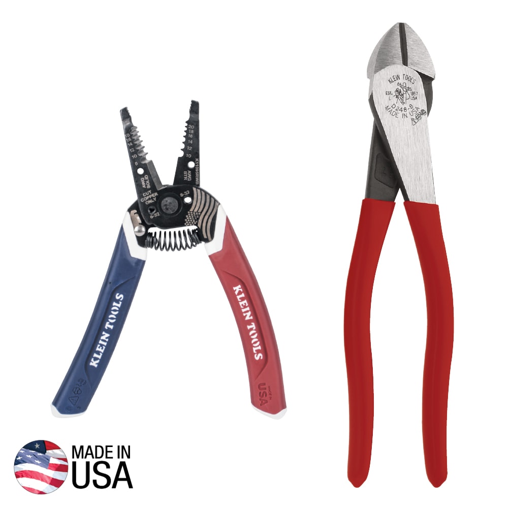 Klein Tools 94156 American Legacy Diagonal Plier and Klein-Kurve Wire Stripper / Cutter