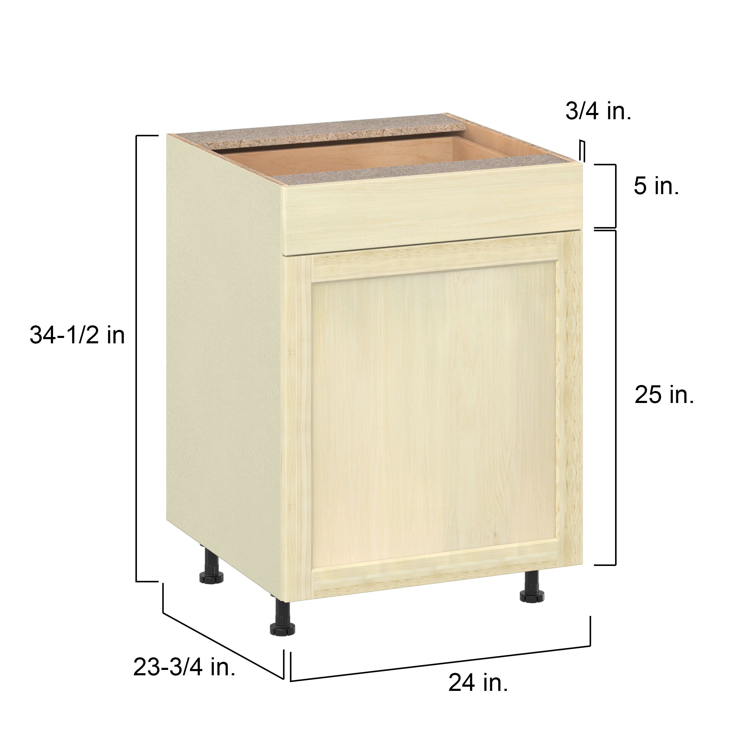 5 Piece Solid Wood Shaker Cabinet Door - Swedish Door