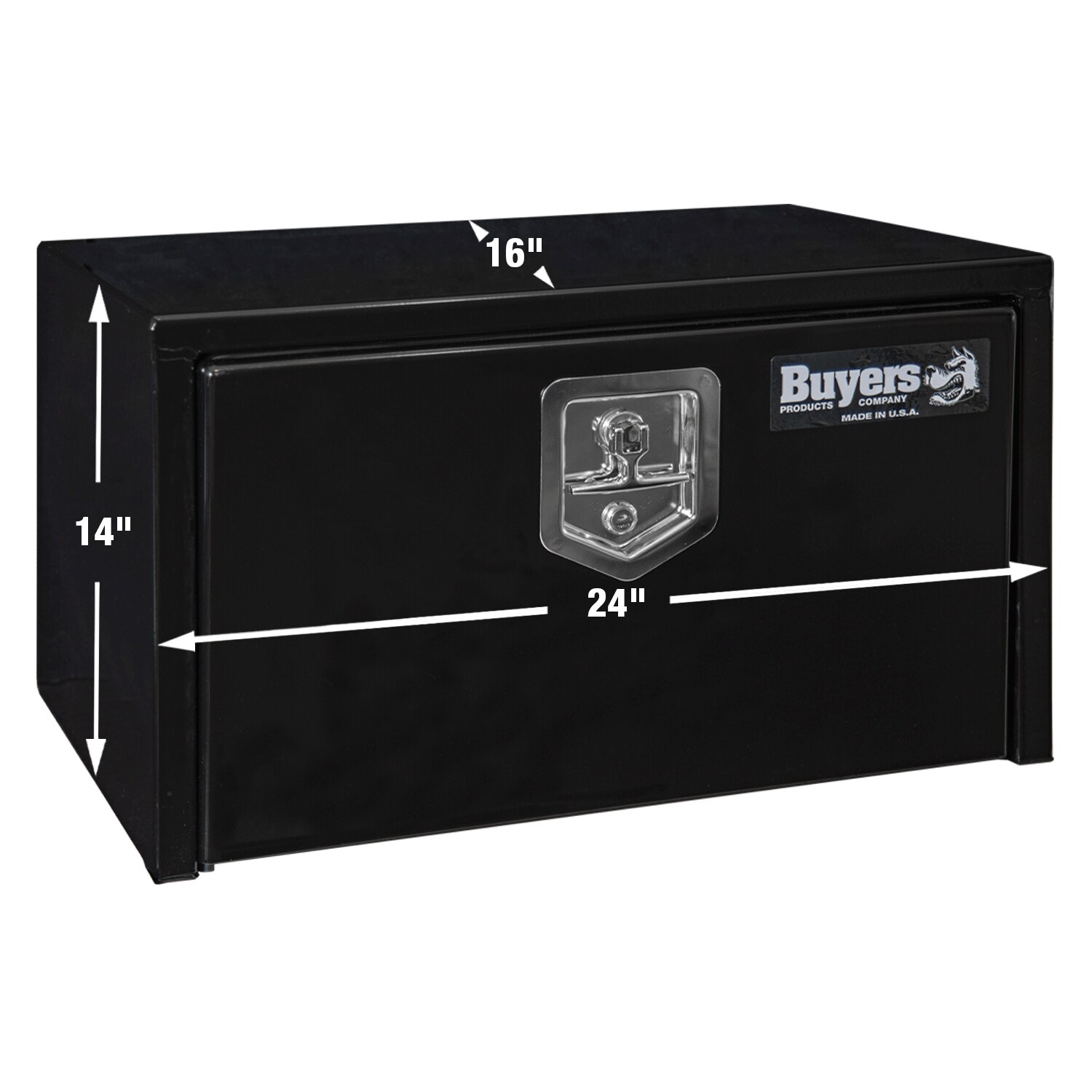 Buyers Products 14X16X24-in Black Steel Underbody Truck Tool Box