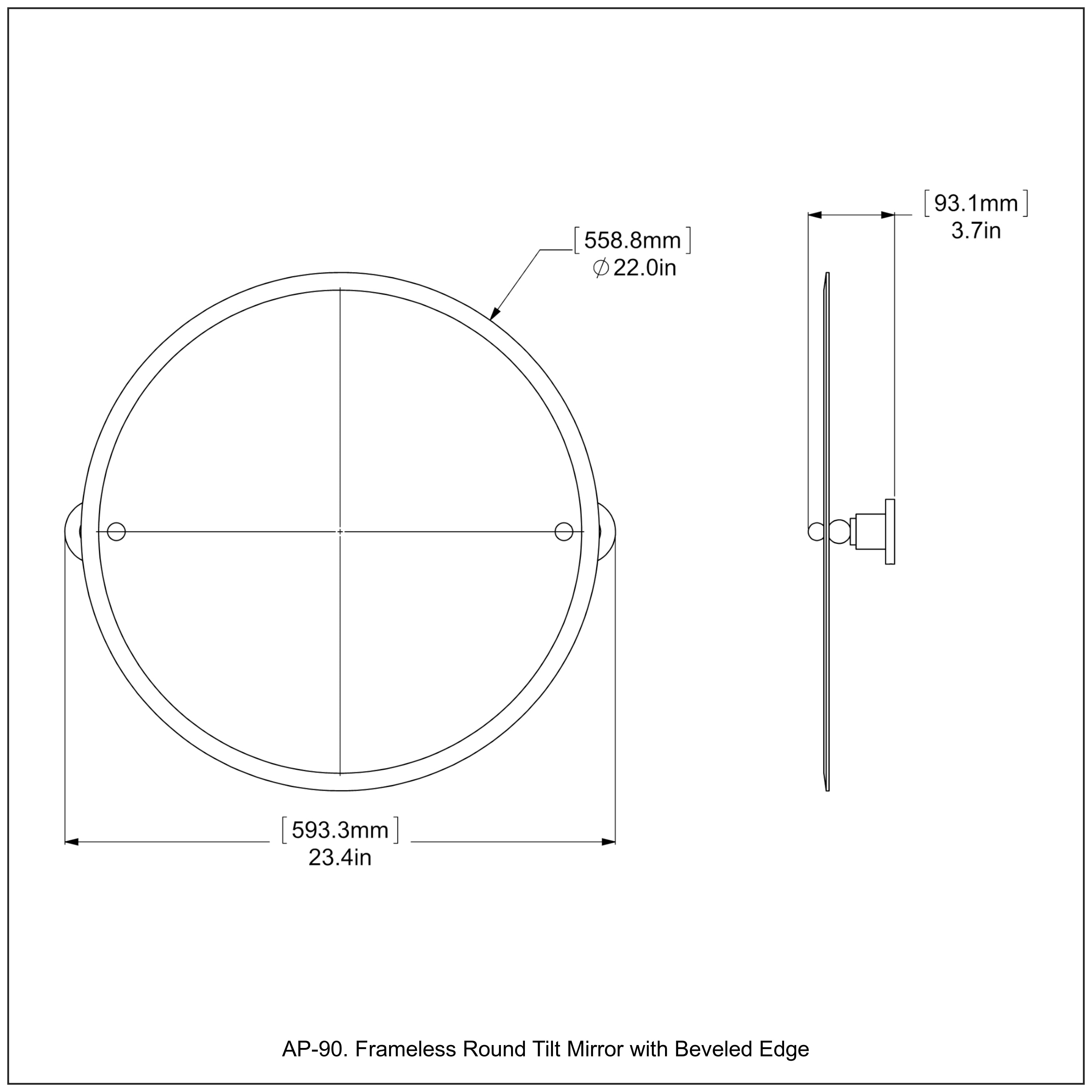 Allied Brass AP-90-PB Framed-Bath-Mirrors - View #3