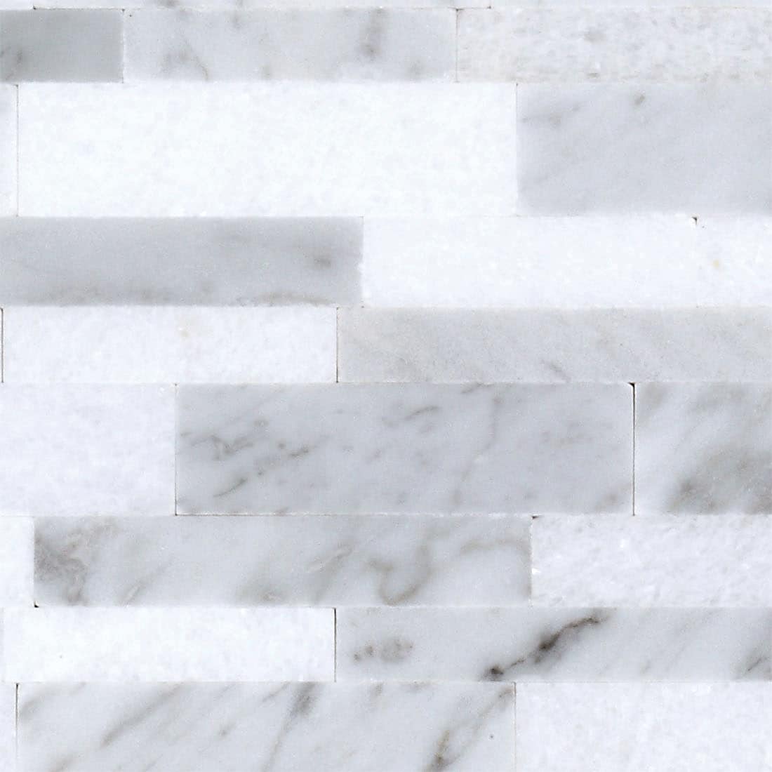 SpeedTiles IS02A3C217013/SAM Sample- Gray Agate White/Gray 4-in x 4-in Polished Patterned Wall Tile