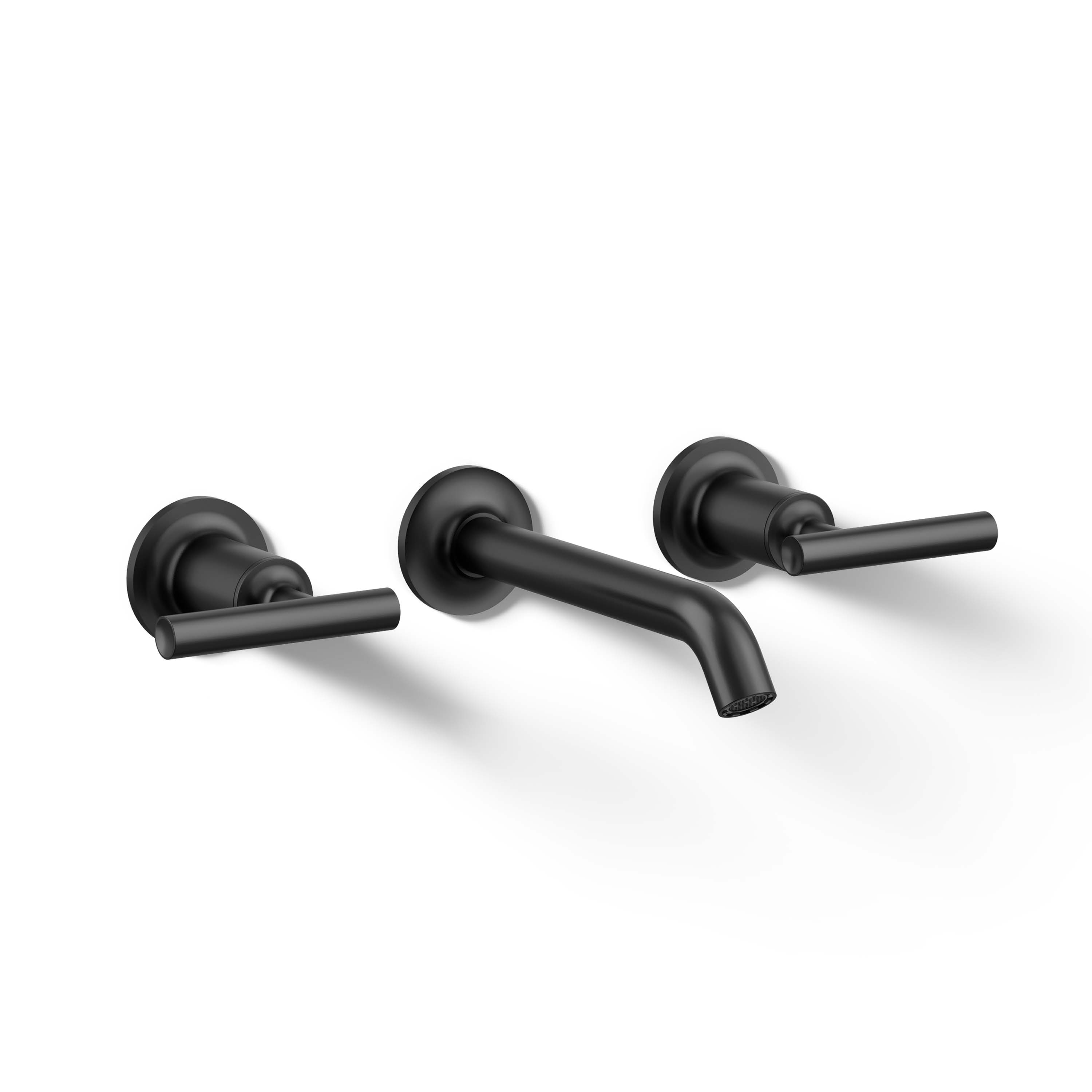 KOHLER Purist Matte Black Wall-mount 2-Handle WaterSense