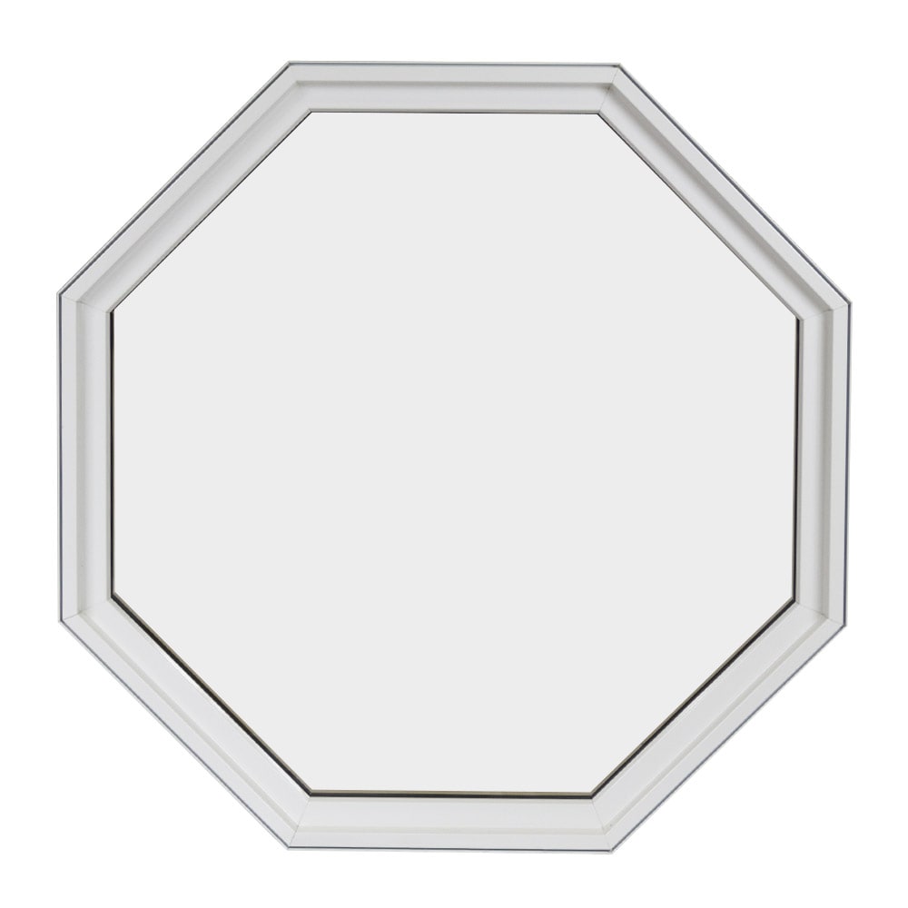 FrontLine Bldg. Products 3636OC6CLIGWH 36-in x 36-in White Octagon Accent Window