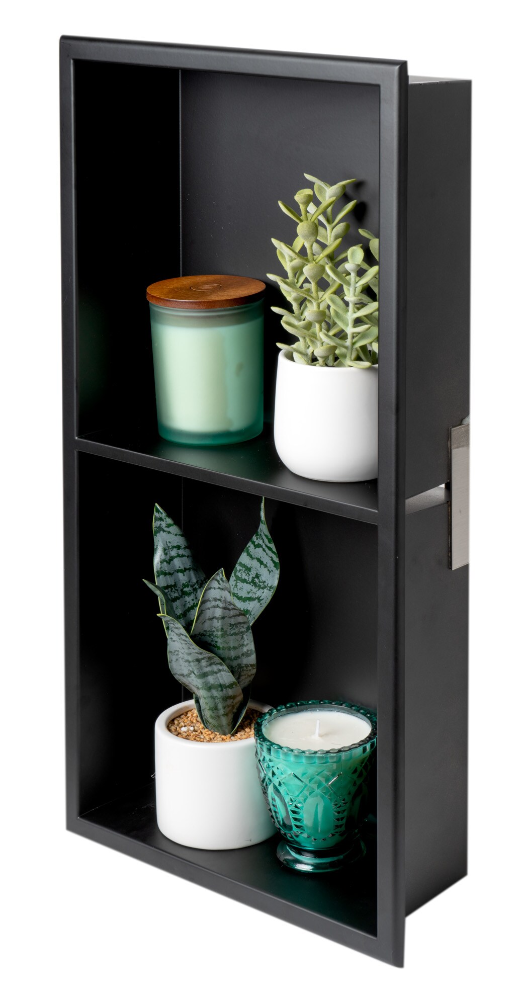 Tierney Modern Stainless Steel Matte Black Bathroom Shelf Wall  Mounted-Wehomz