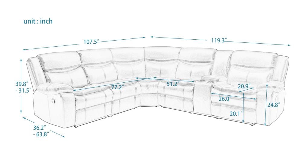 CASAINC MD-W507S00010 Living-Room-Sets - View #10