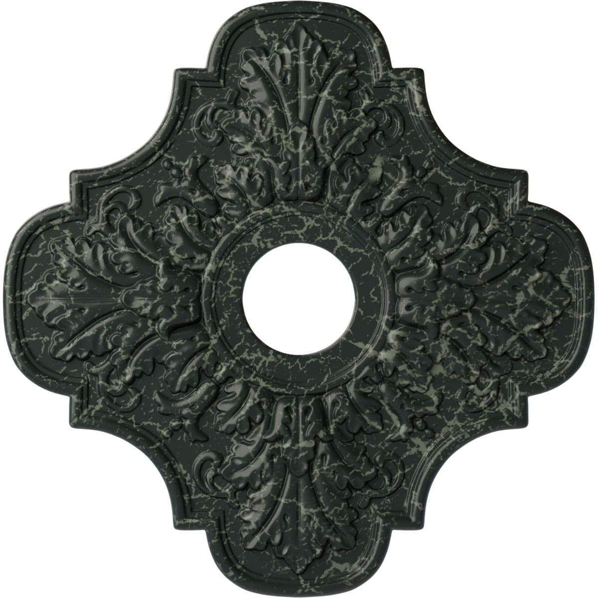 Ekena Millwork CM17PEPTC Peralta 17.75-in W x 17.75-in L Painted Turtle Crackle Polyurethane Whole Ceiling Medallion