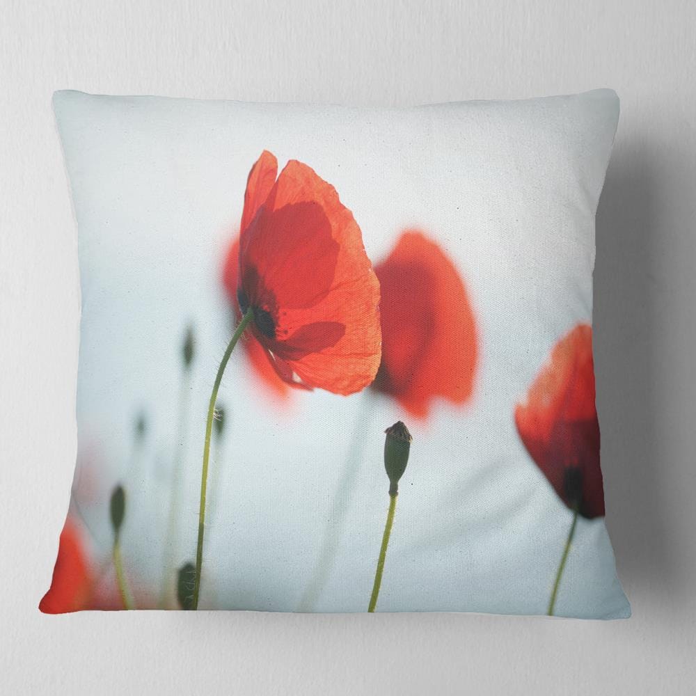 Designart CU14712-18-18 18-in x 18-in Red Indoor Decorative Pillow