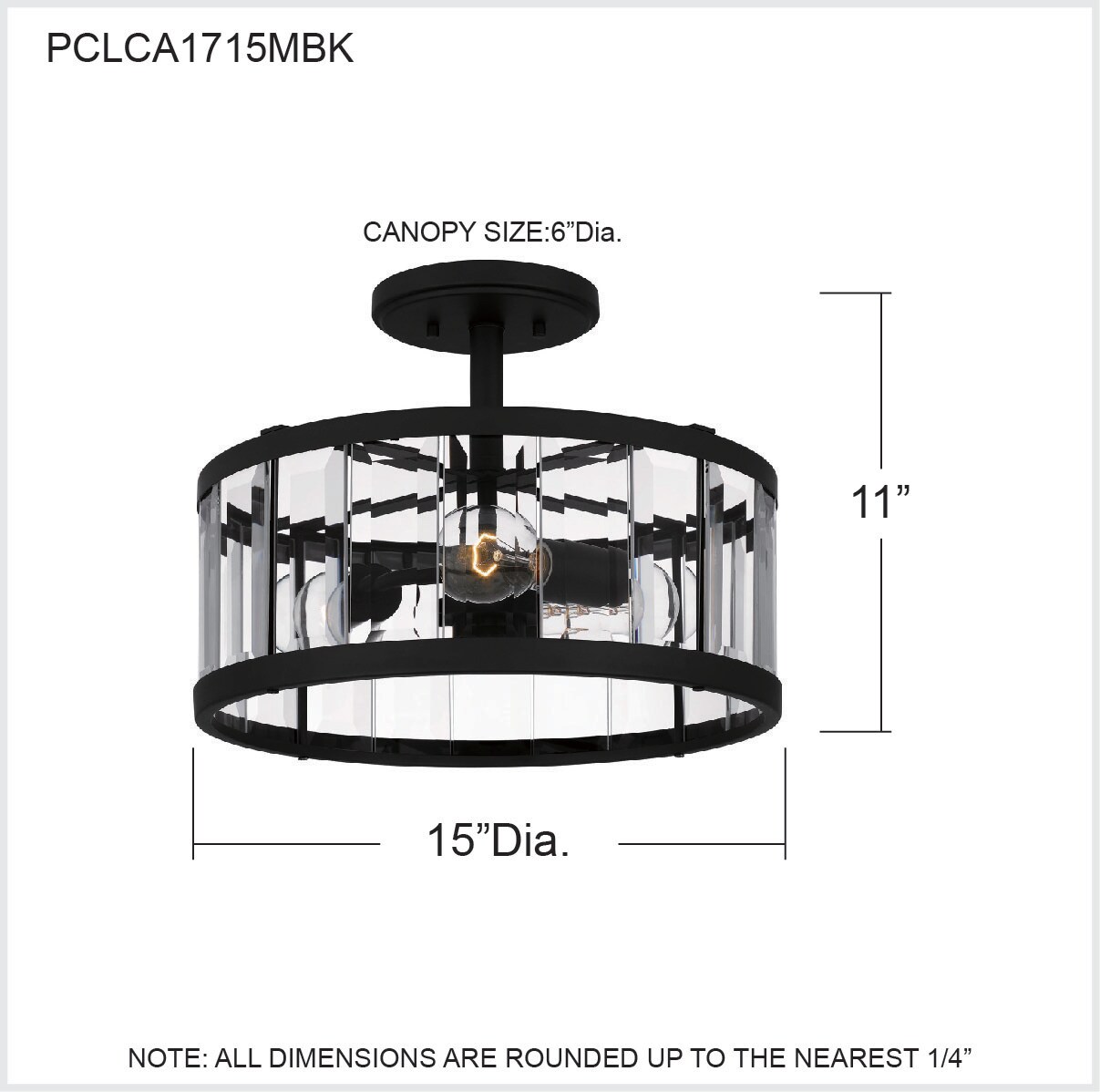 Quoizel PCLCA1715MBK flushmounts - View #9