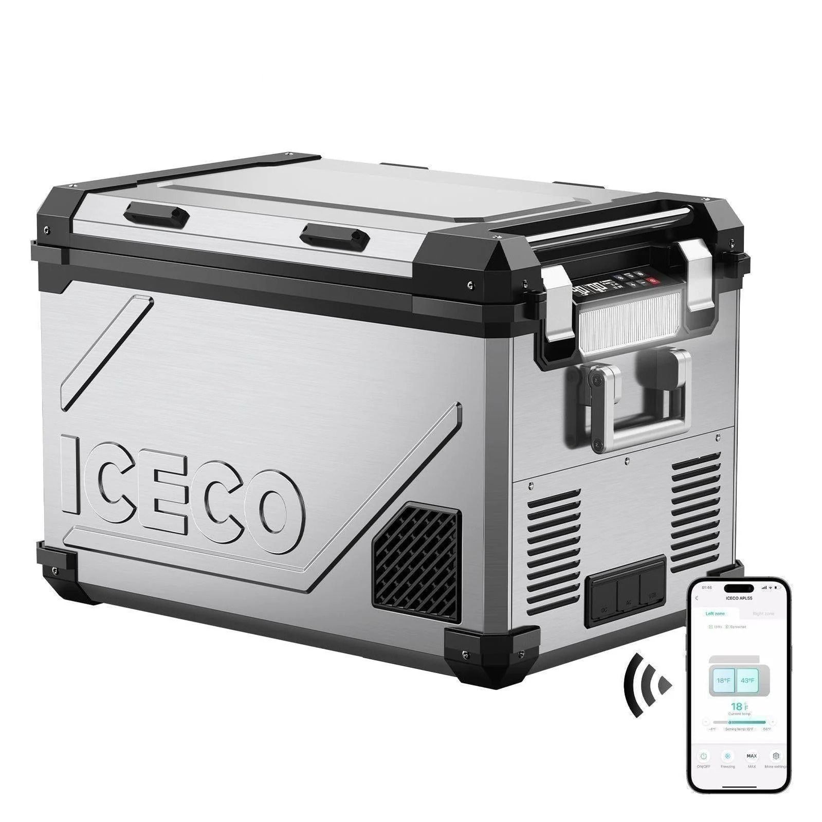 ICECO MC-APL55-SILVER APL55 Silver 58 Quart(s) Hard Insulated Chest cooler with Drainage Spout