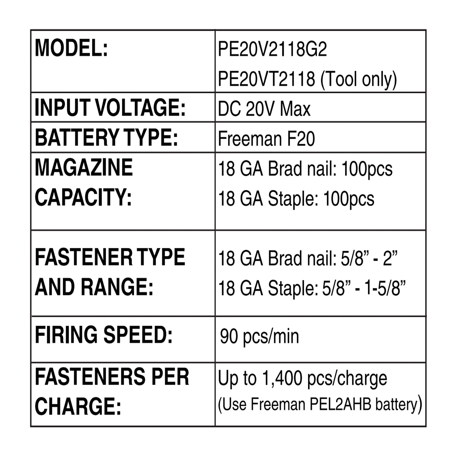 FREEMAN PE20VT2118 Brad-Nailers - View #8