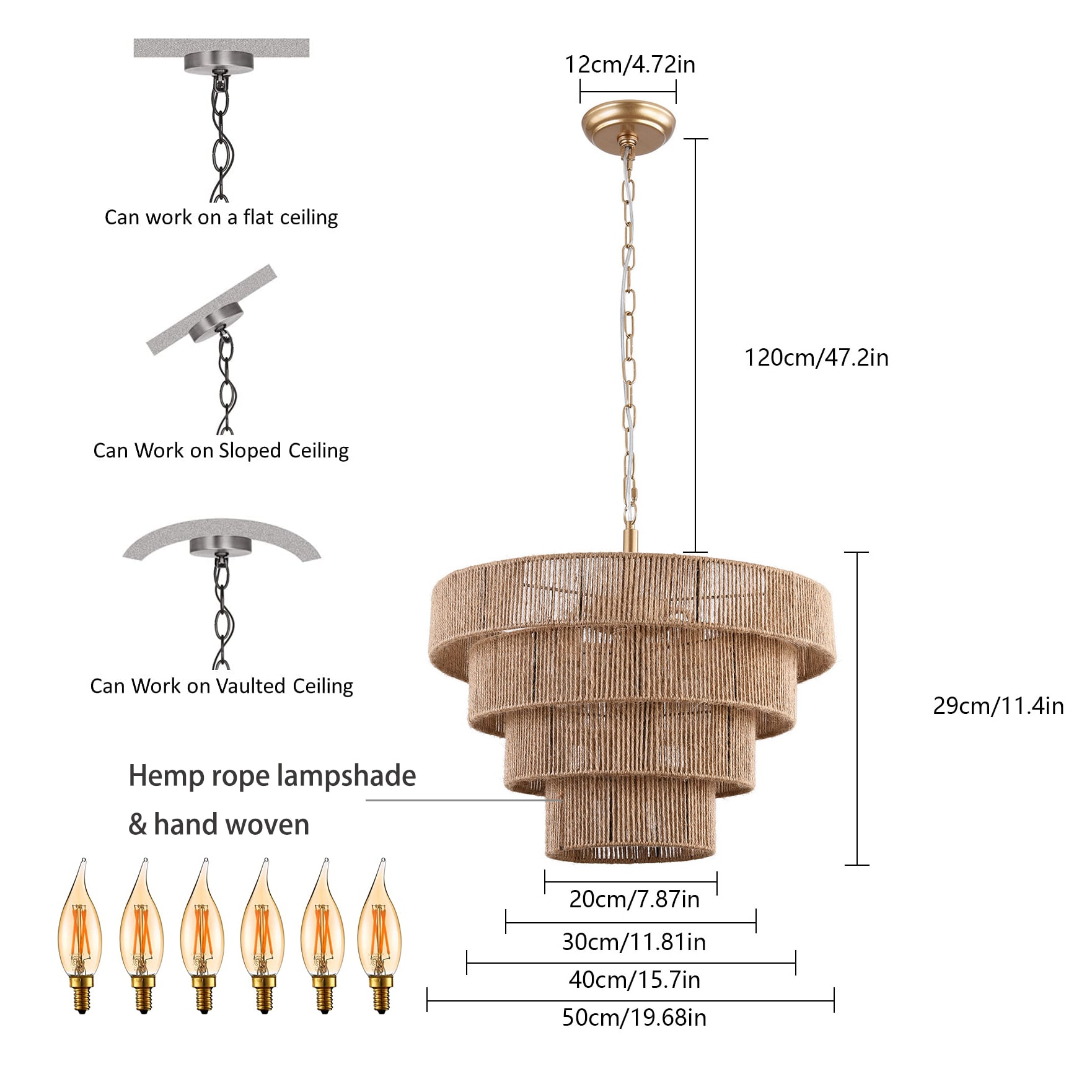 Oukaning JZUC63P8NSHCX Pendant-Lights - View #4