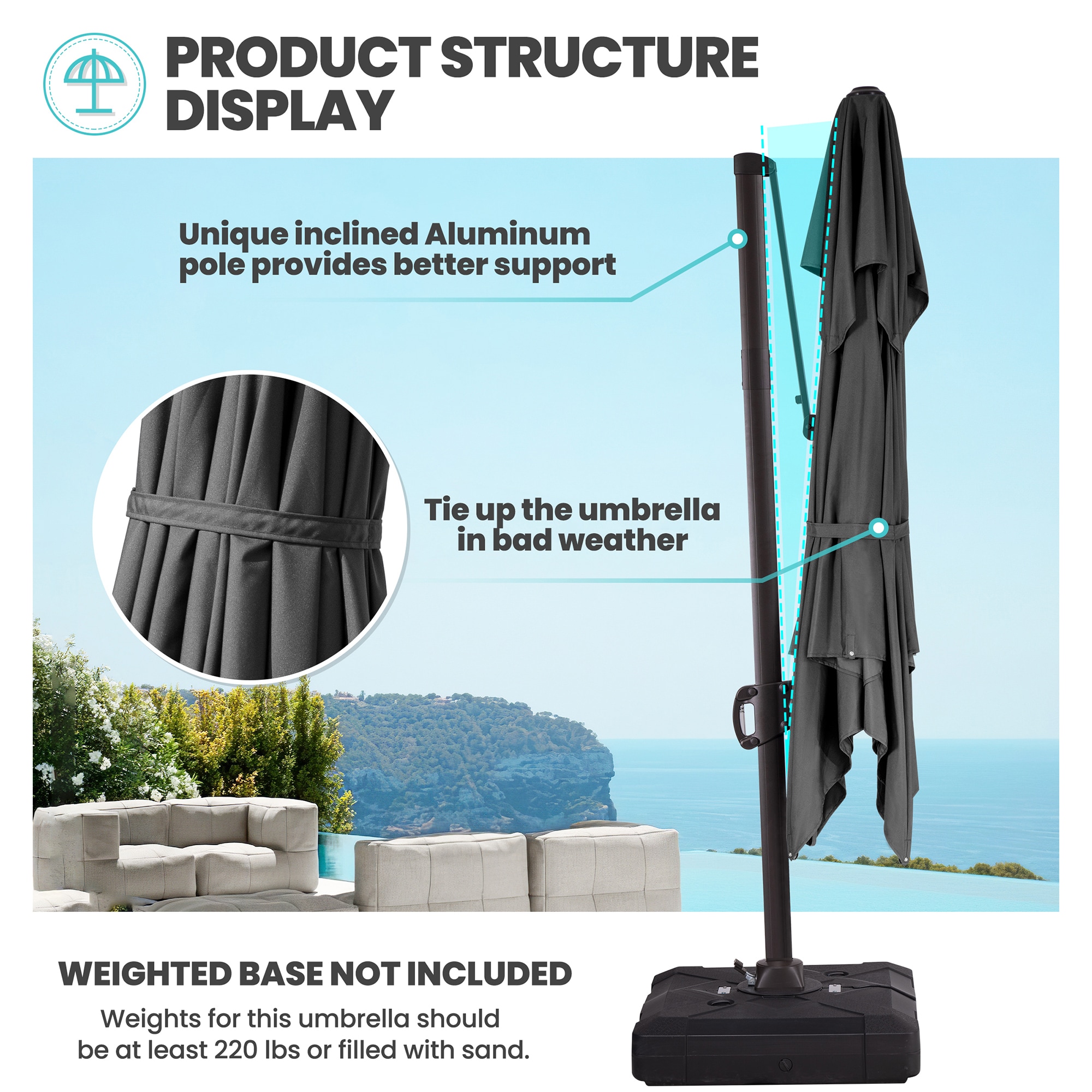 Crestlive Products CL-PU057DGY Umbrellas-2 - View #4