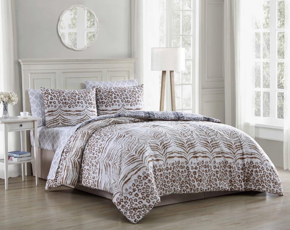 Geneva Home Fashion Tempest 6-Piece Taupe Twin Comforter Set At Lowes.com