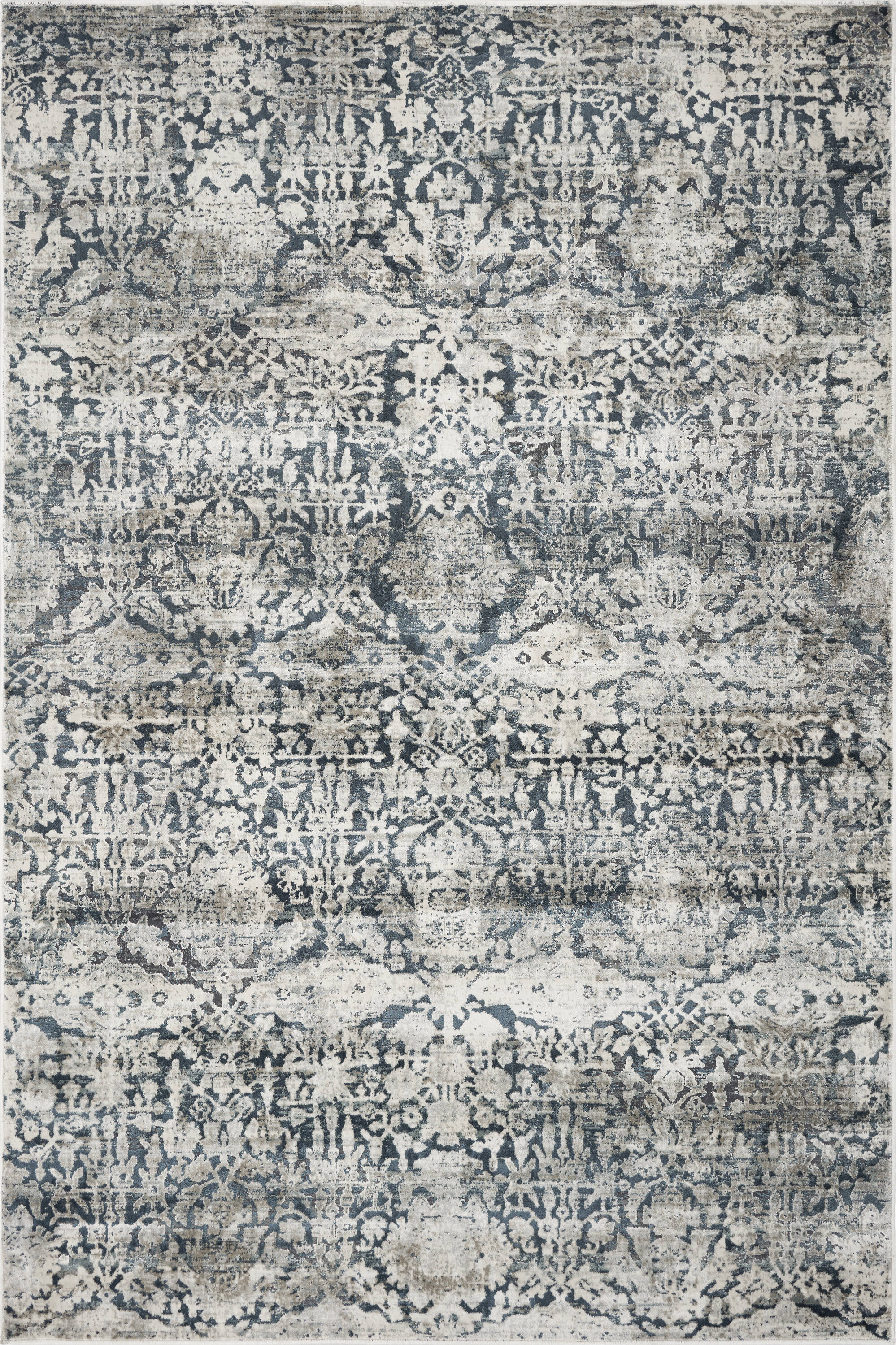 Everyday Woven EVE475777X77RO 7 x 7 (ft) Polyester Teal Round Indoor Distressed/Overdyed Vintage Area rug